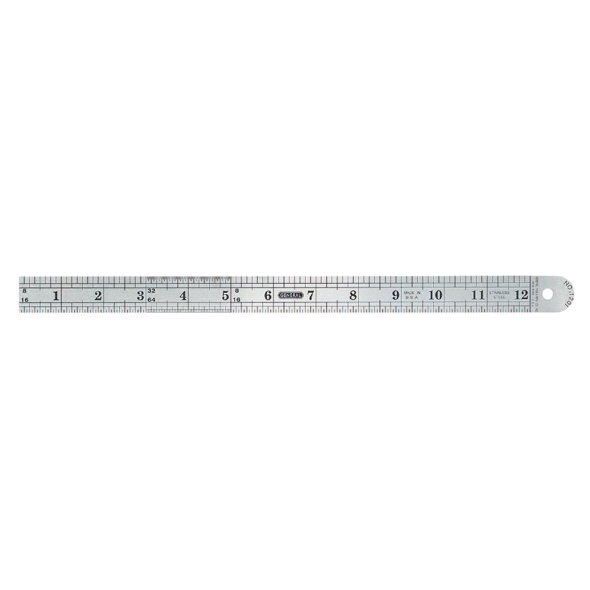 General Tools 12 In. Flexible Steel Industrial Precision Straight Edge Ruler