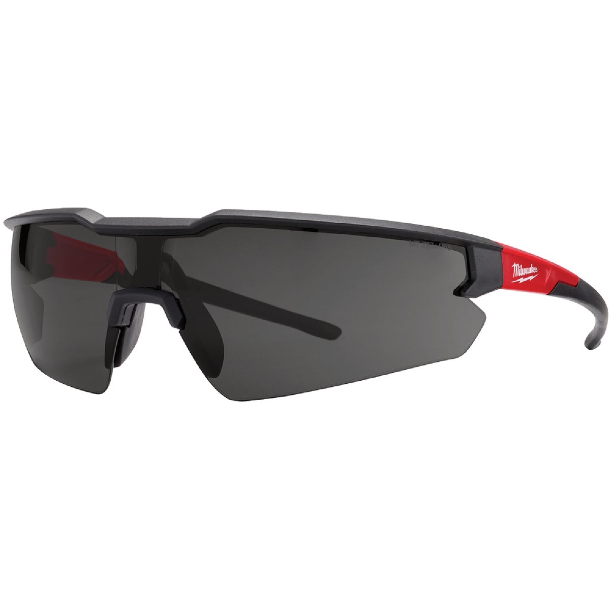 Milwaukee Red & Black Frame Safety Glasses with Tinted Fog-Free Lenses