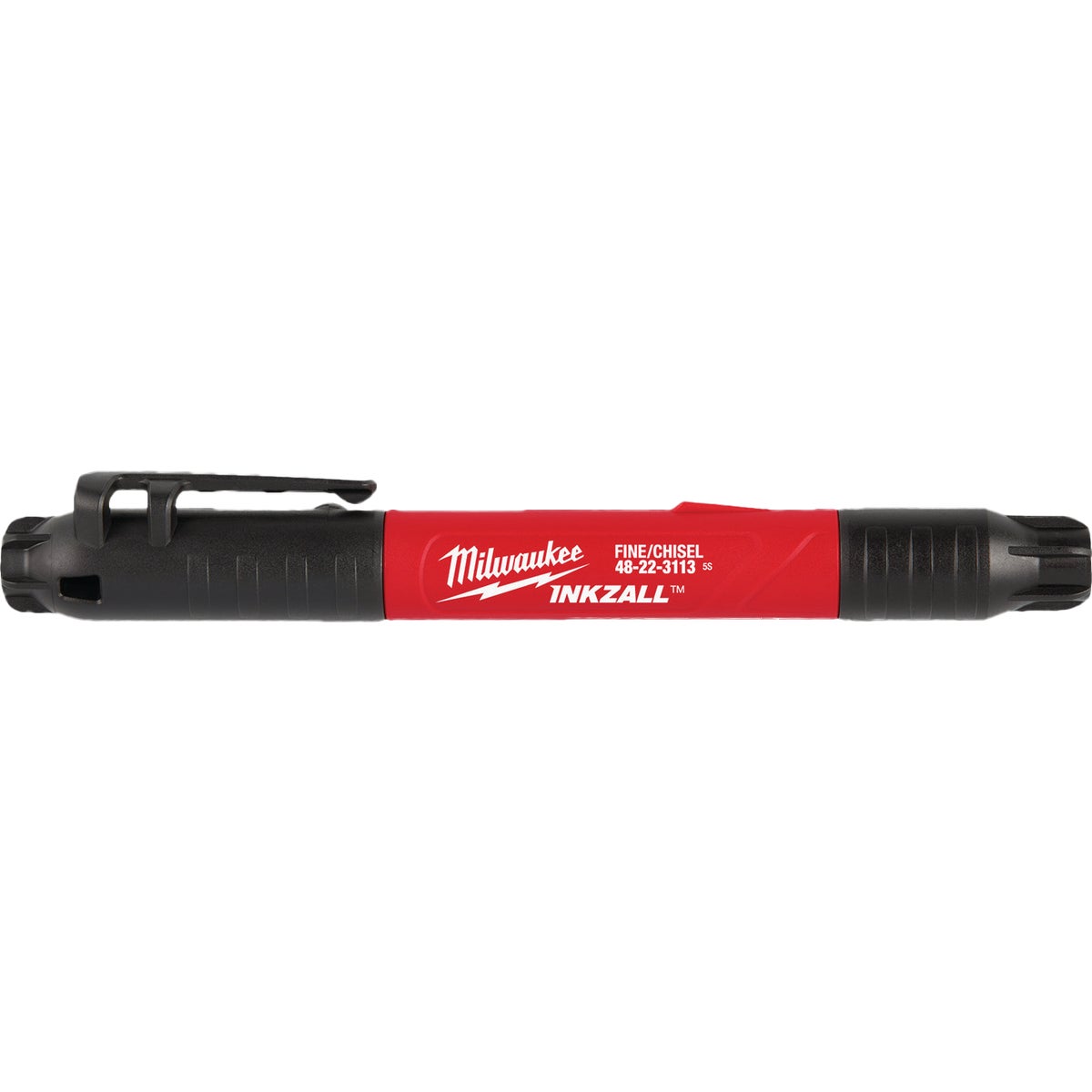 Milwaukee INKZALL Double-Sided Fine Point & Chisel Tip Black Jobsite Marker