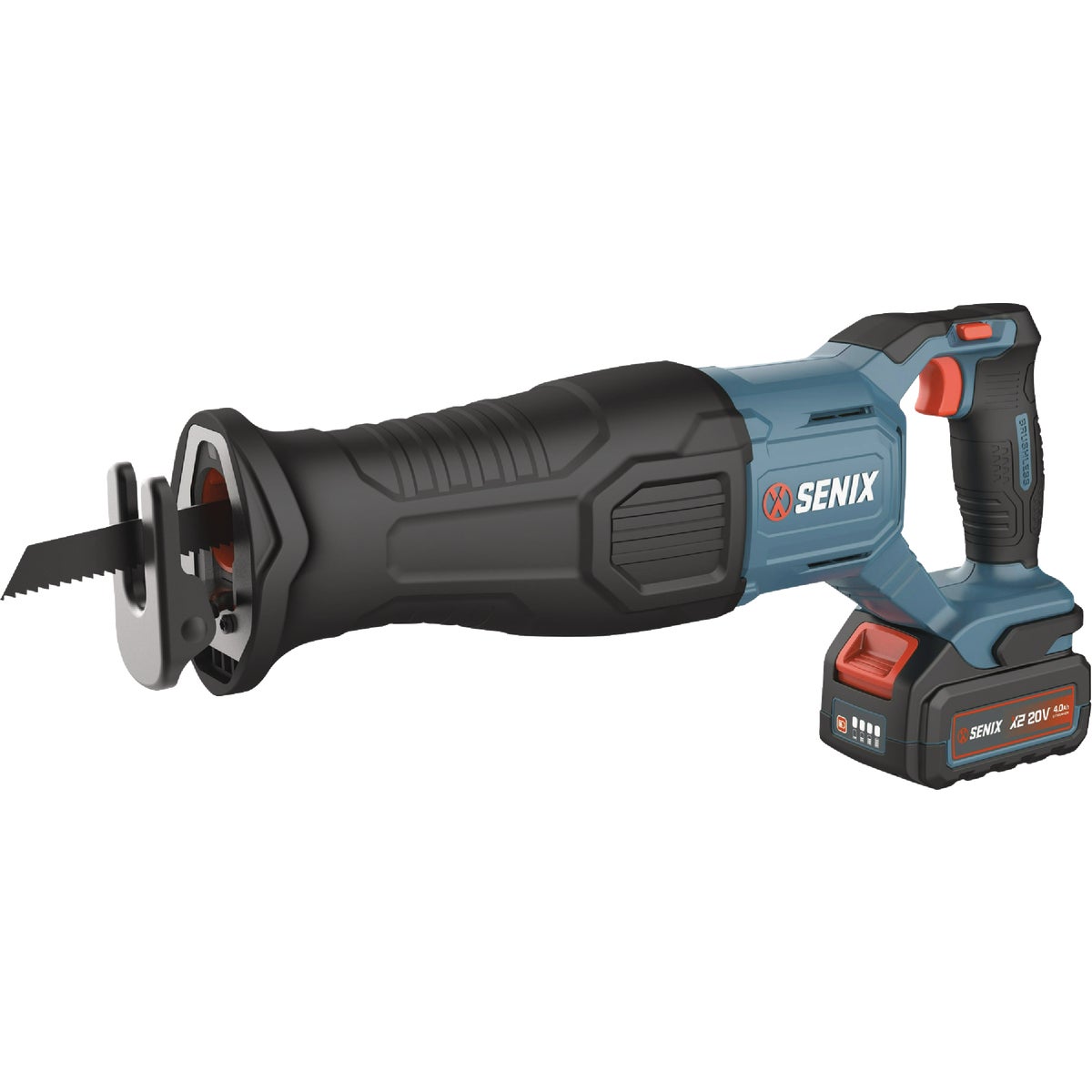 Senix X2 20 Volt Max Brushless Cordless Reciprocating Saw Kit with 4.0 Ah Battery & Charger