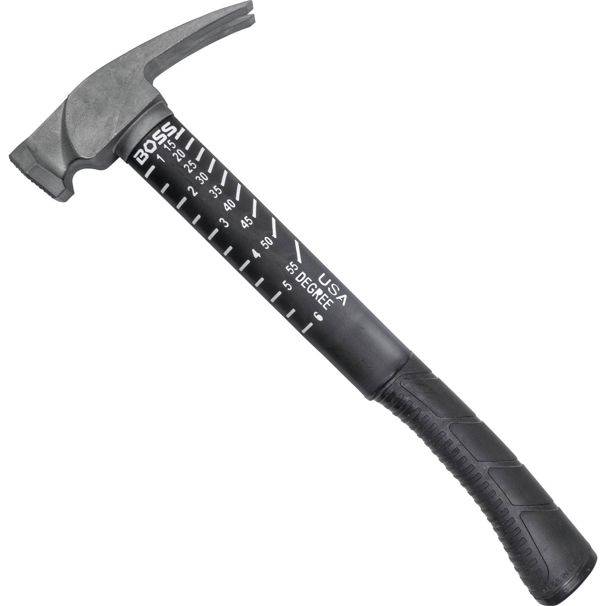 BOSS Hammer 14 Oz. Milled-Face Framing Hammer with Fiberglass Handle