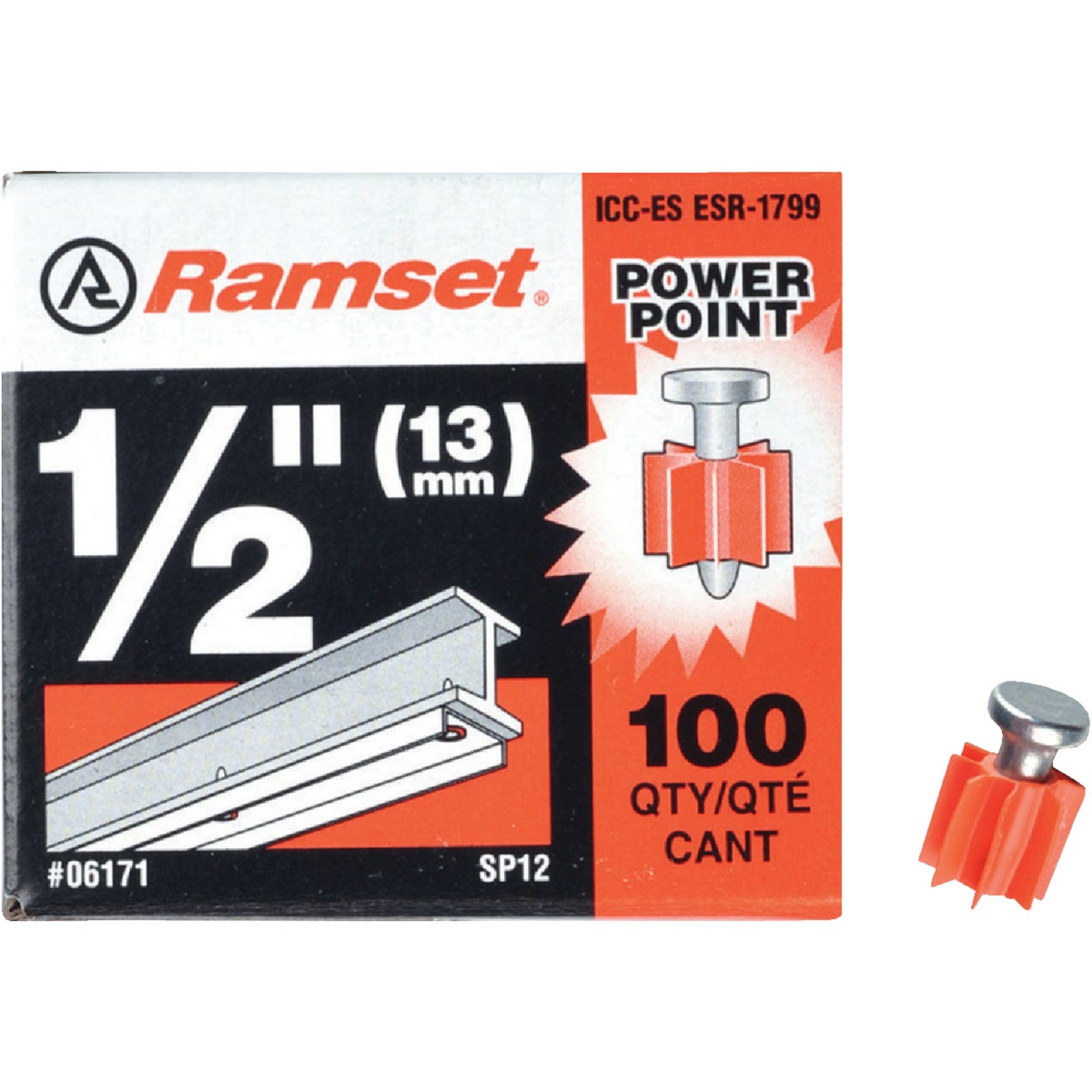 100PK 1/2″ KNURLED PIN