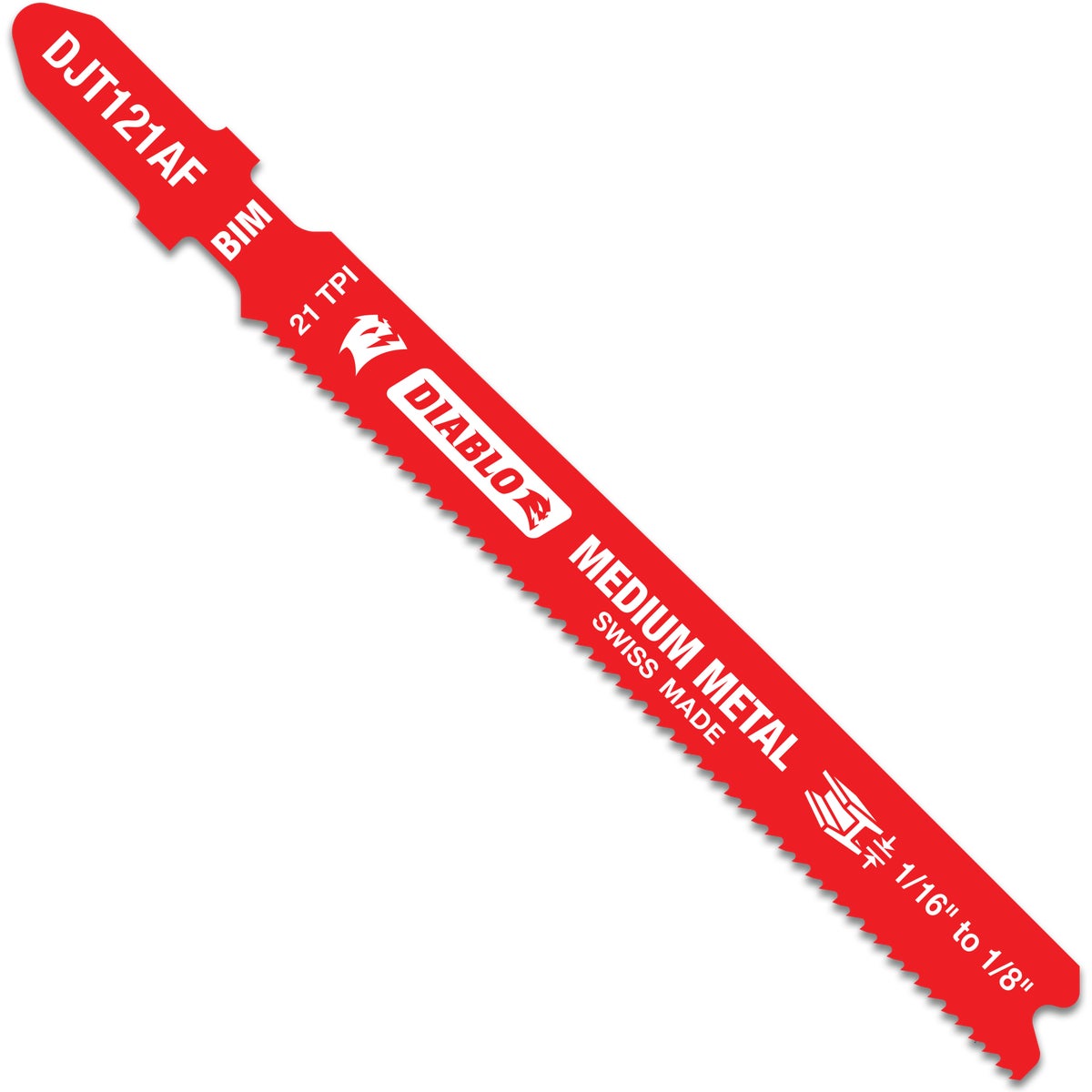 Diablo T-Shank 3-5/8 In. x 21 TPI Bi-Metal Jig Saw Blade for Medium Metal (5-Pack)