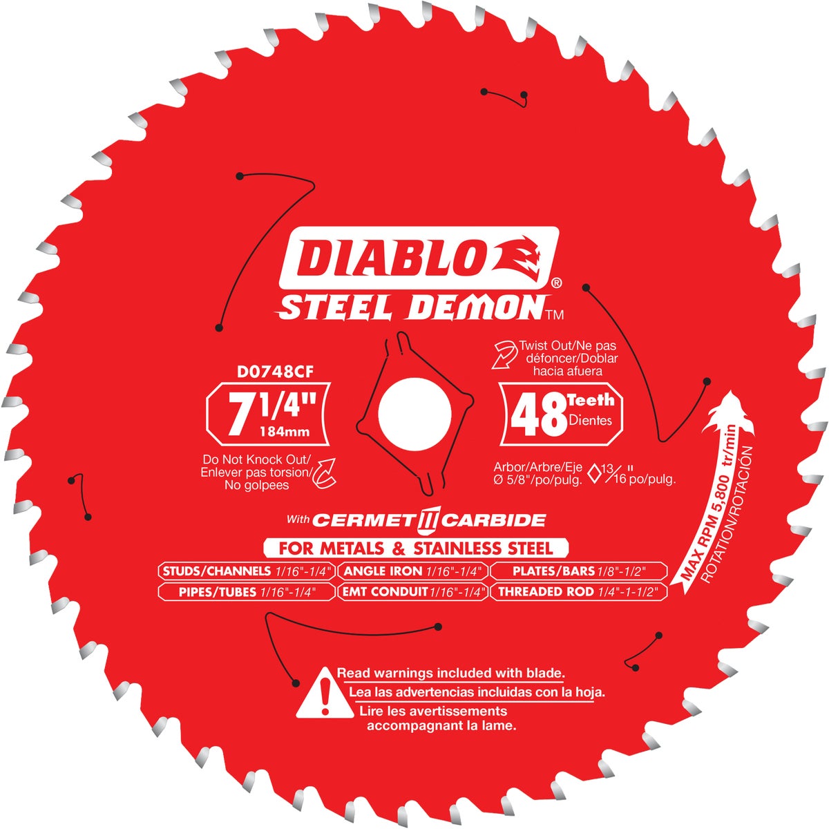 7-1/4″X48T STL DEM BLADE