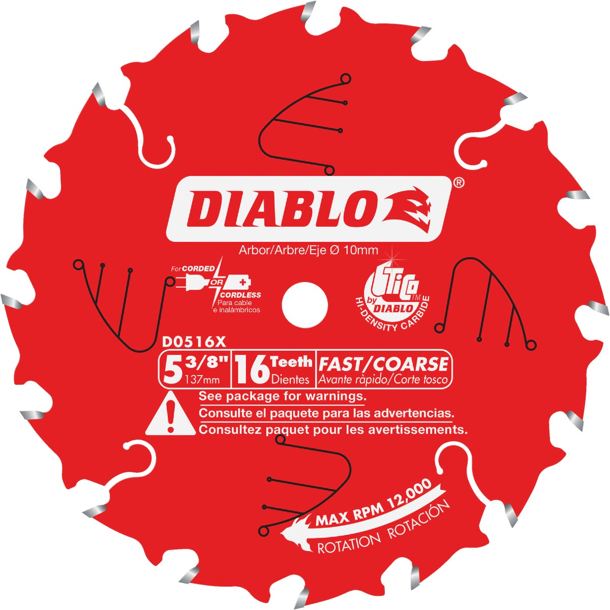 Diablo 5-3/8 In. 16-Tooth Fast Framing Circular Saw Blade