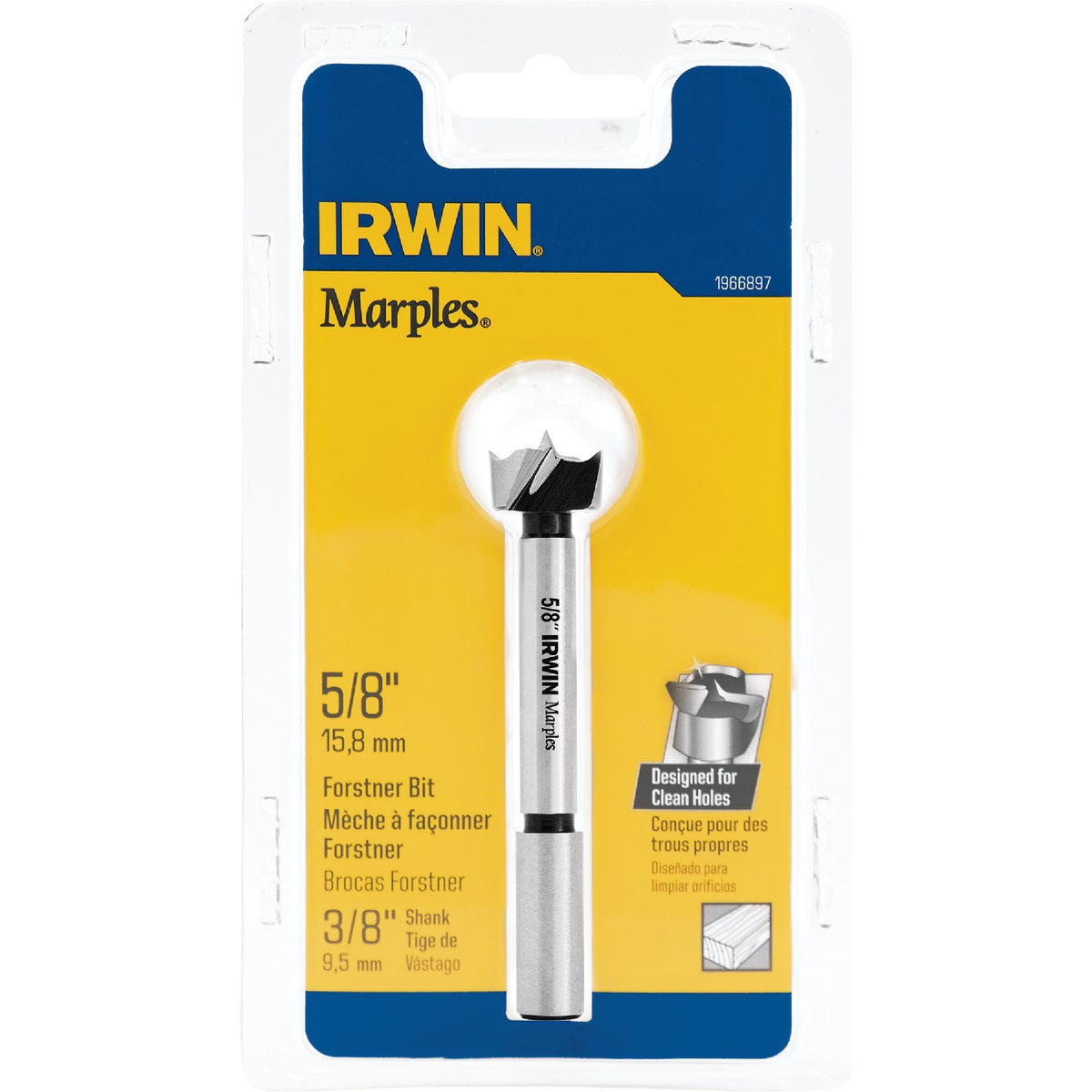 Irwin Marples 5/8 In. x 3-1/2 In. Reduced Forstner Drill Bit