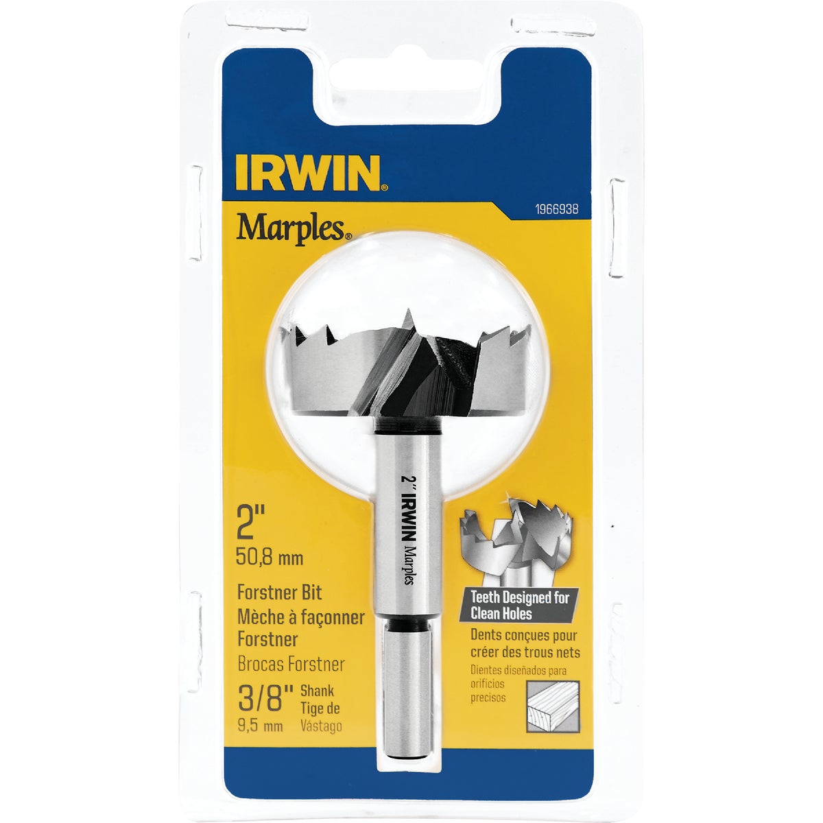 Irwin Marples 2 In. x 3-1/2 In. Reduced Forstner Drill Bit