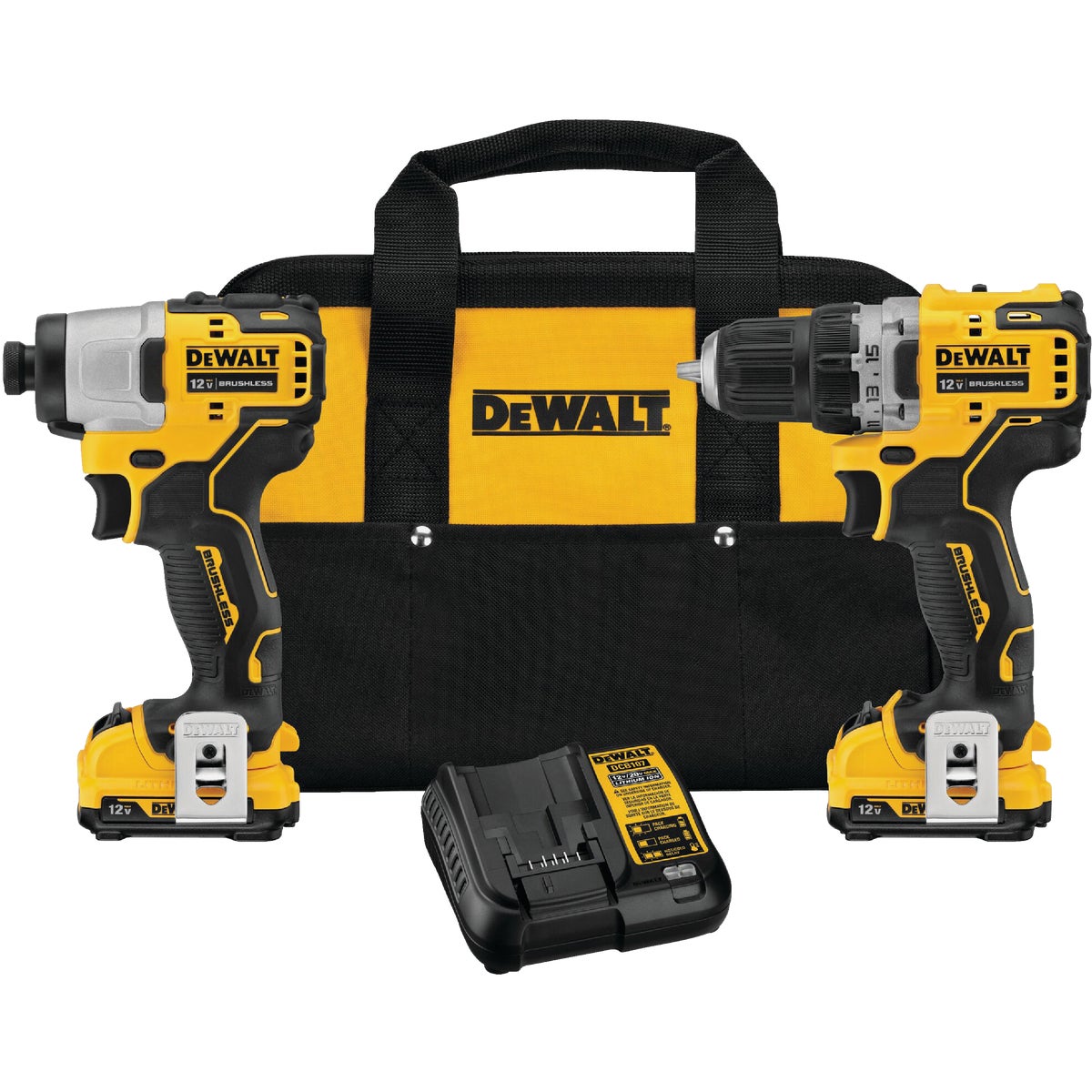 DEWALT XTREME 2-Tool 12 Volt MAX Lithium-Ion Brushless Drill & Impact Driver Cordless Tool Combo Kit