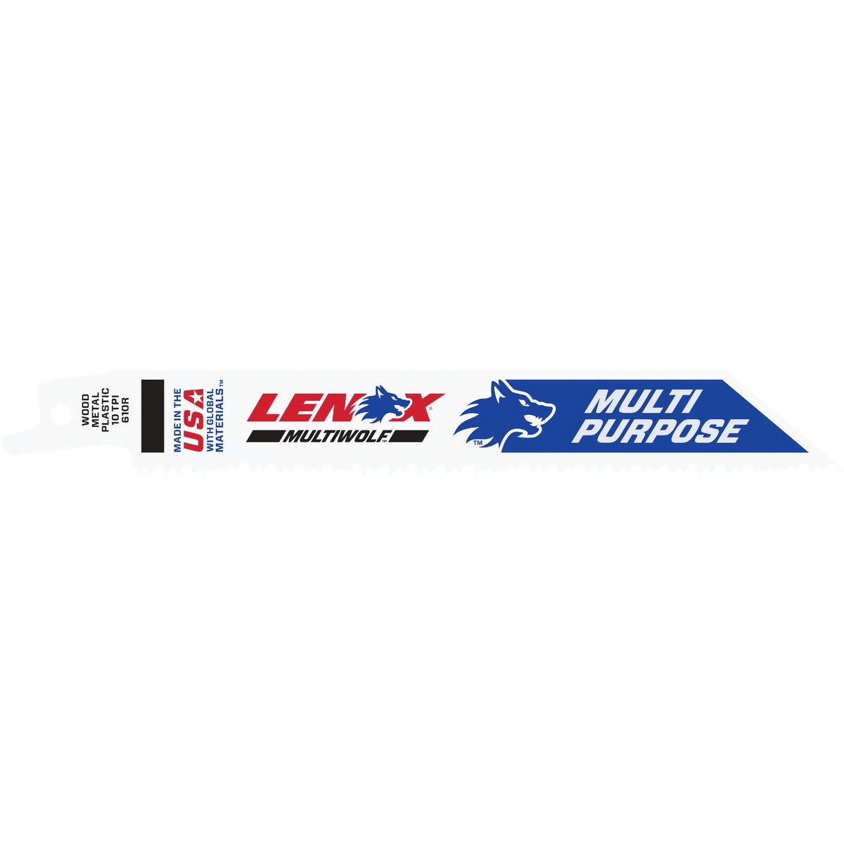 Lenox 6 In. 10 TPI Wood/Metal Reciprocating Saw Blade