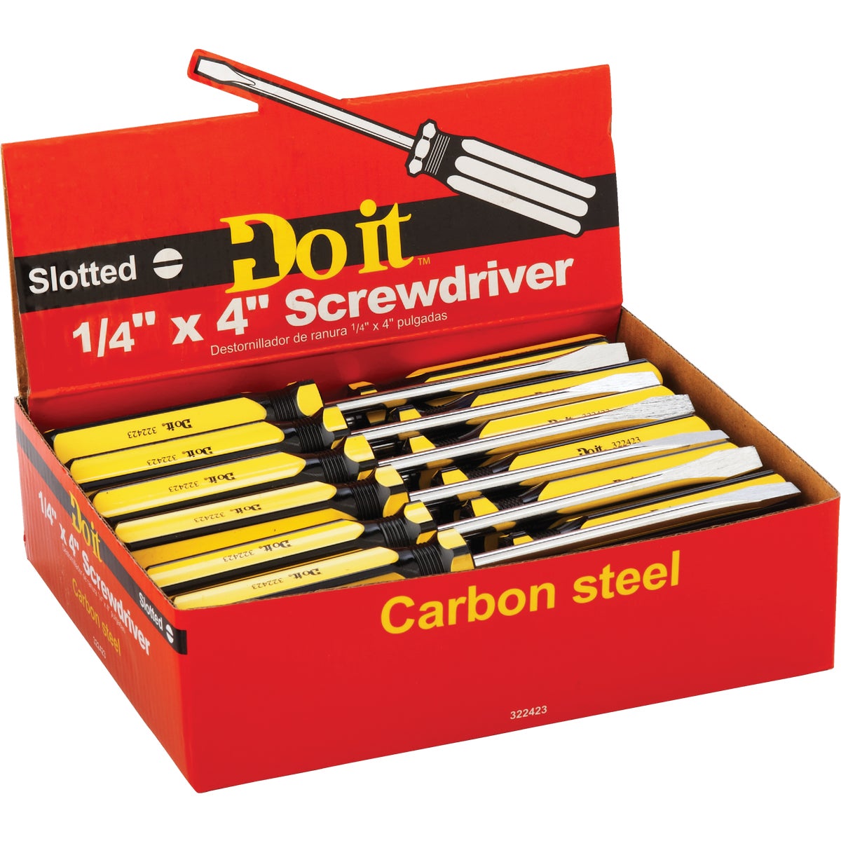 Do it 1/4 In. x 4 In. Slotted Screwdriver Impulse Display