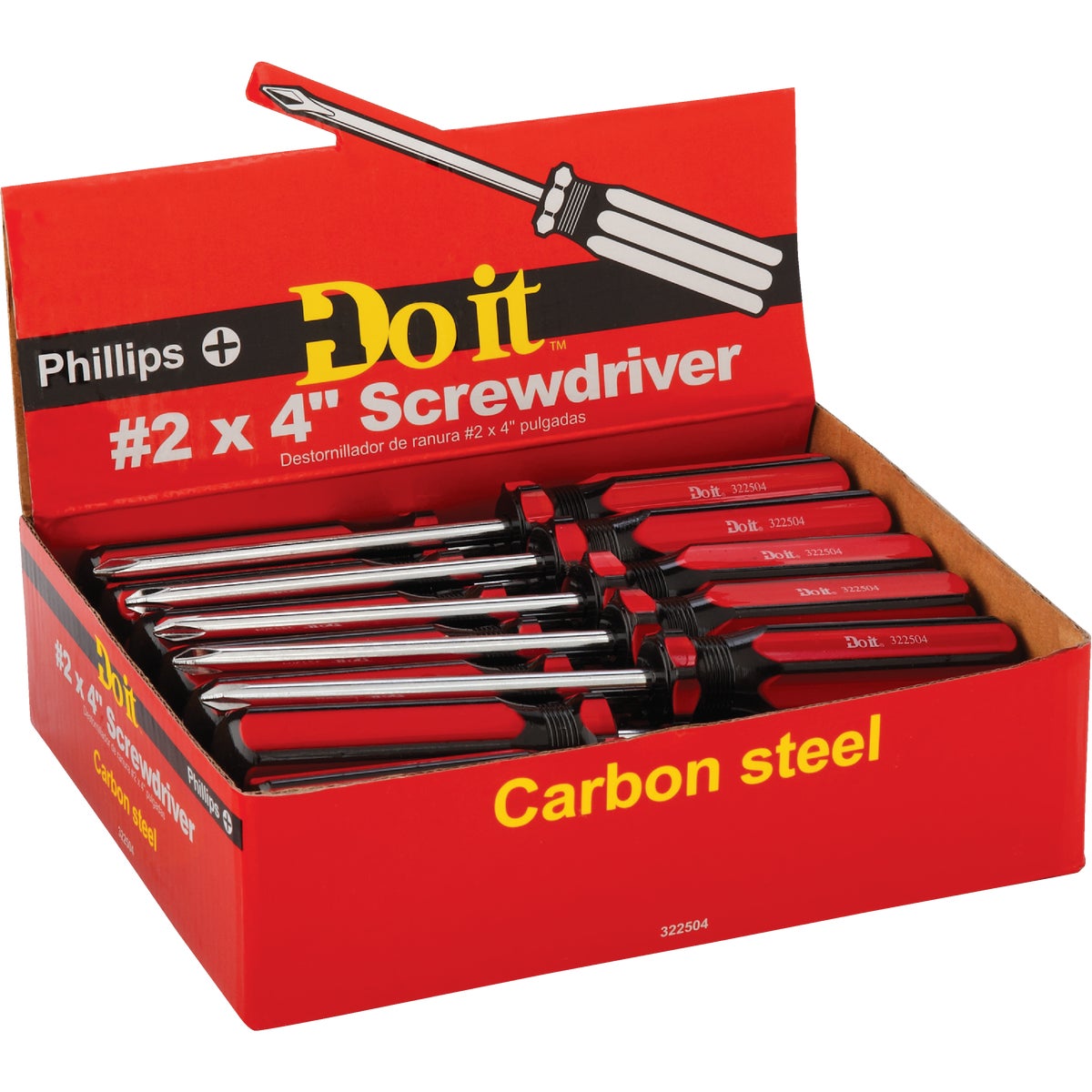 Do it #2 x 4 In. Phillips Screwdriver Impulse Display