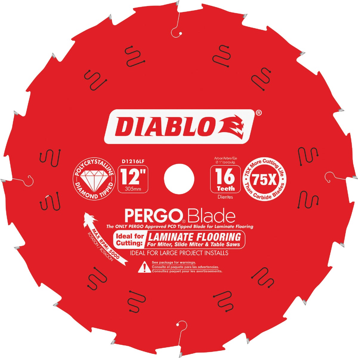 Diablo PERGOBlade 12 In. 16-Tooth Laminate & Wood Flooring Circular Saw Blade