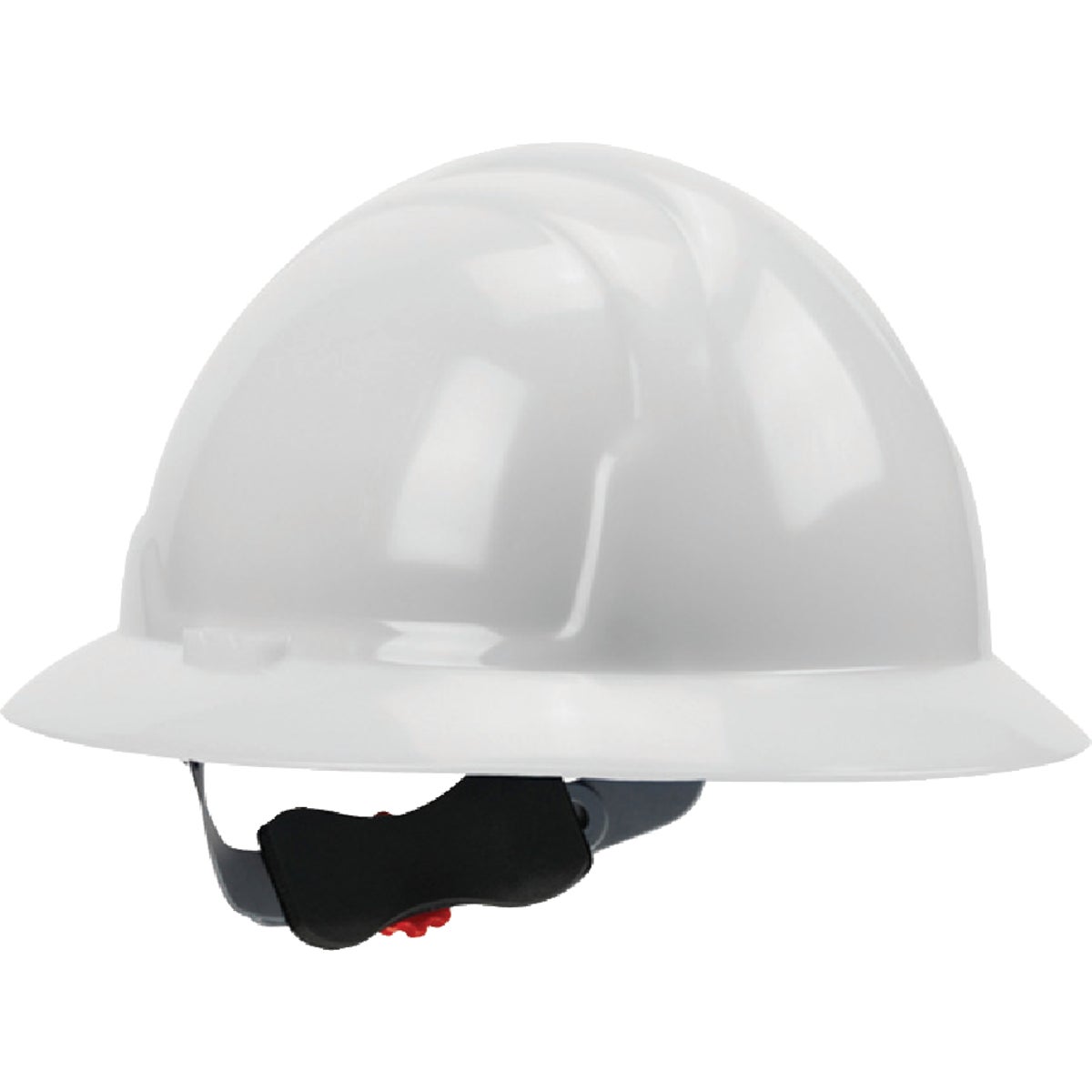Safety Works White Full Brim Wheel Ratchet Hard Hat