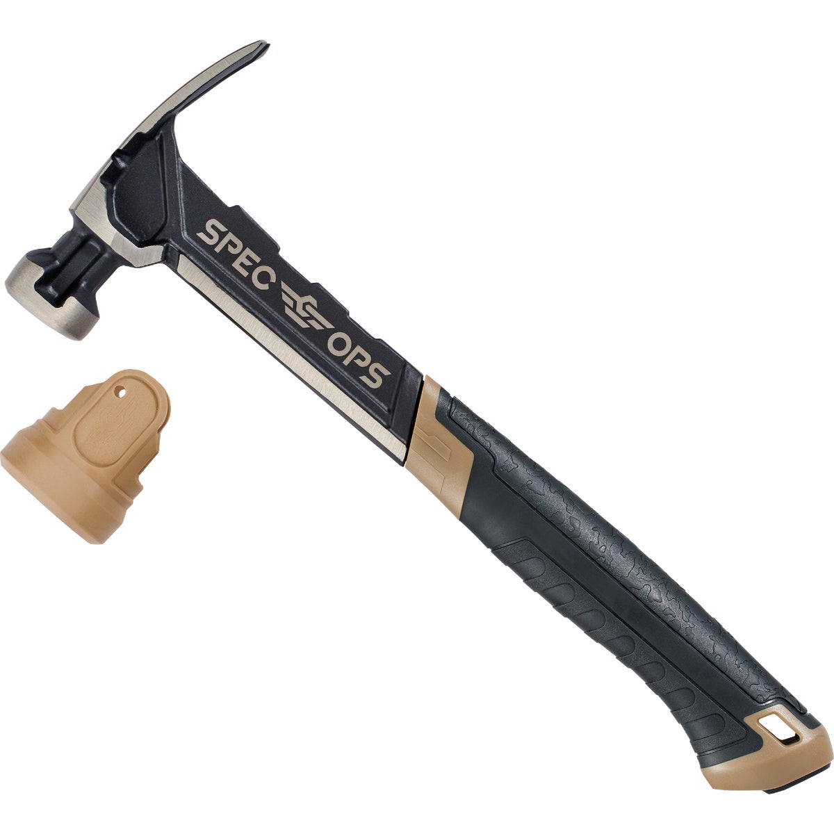 Spec Ops 16 Oz. Smooth-Face Rip Claw Steel Hammer with Soft Mallet Cap