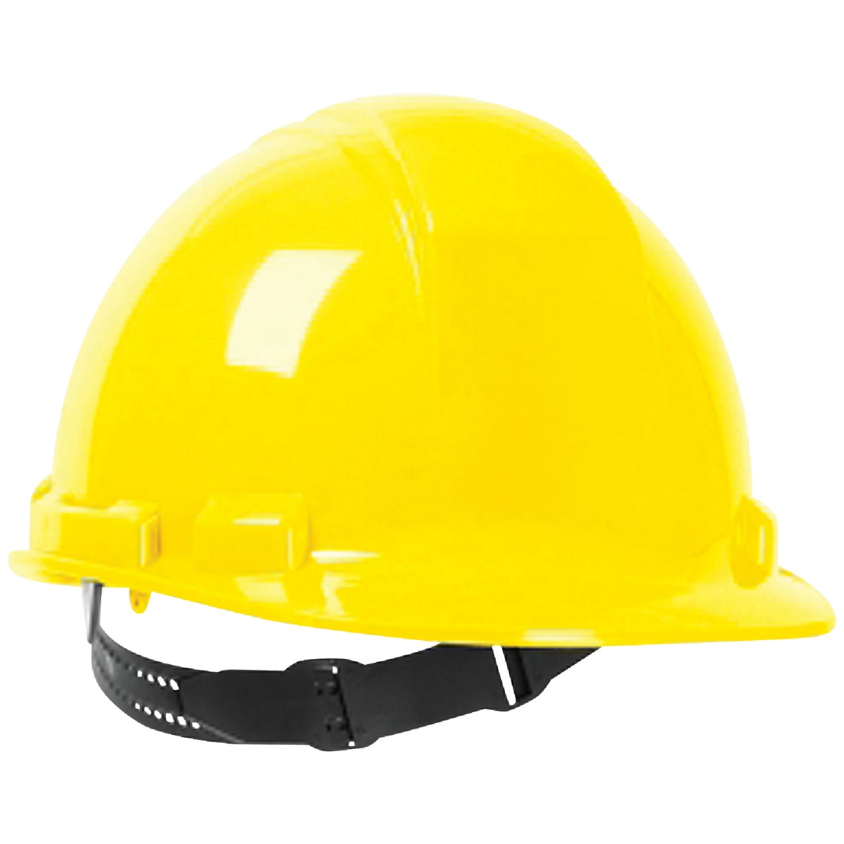 Safety Works Yellow Cap Style Non-Vented Hard Hat with Pin Lock