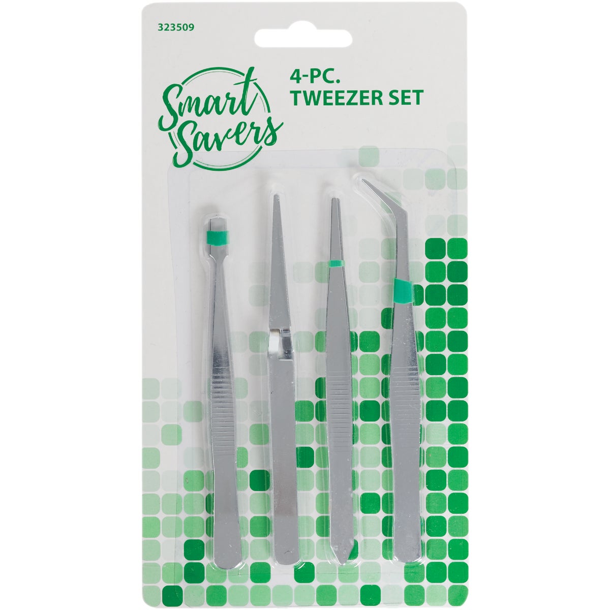 Smart Savers Assorted Style Tweezer Set (4-Piece)