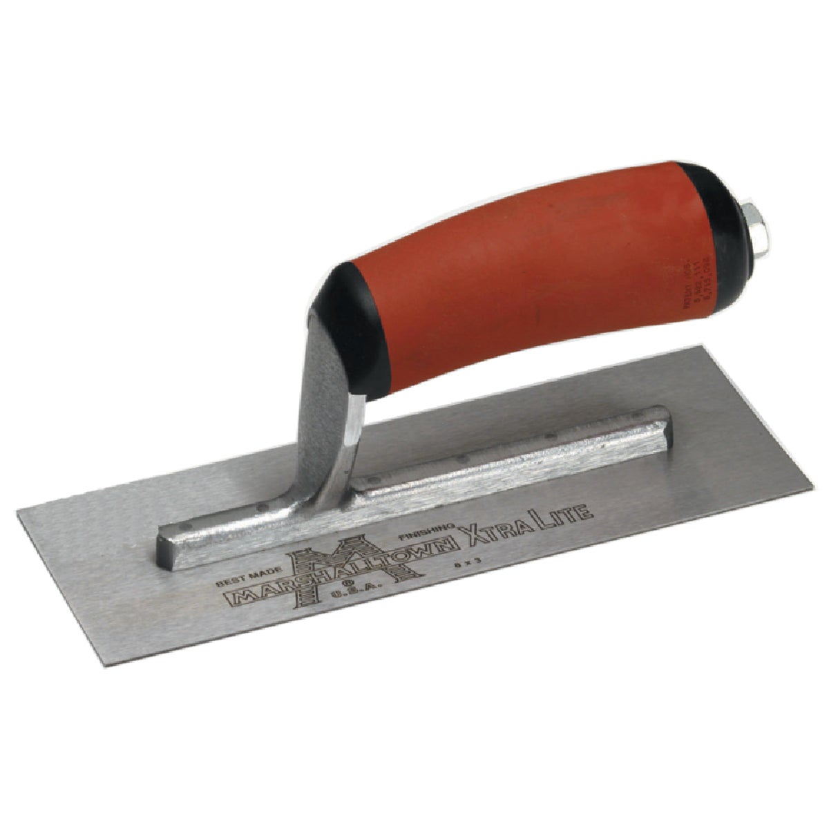 Marshalltown 4-1/2 In. x 11 In. High Carbon Steel Finishing Trowel with Curved DuraSoft Handle
