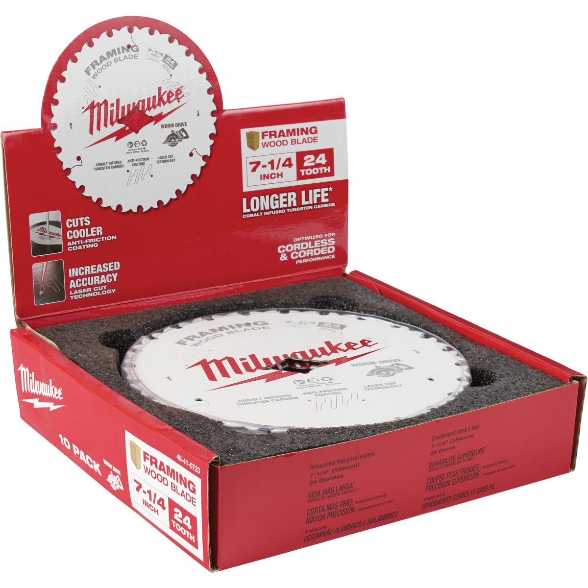 Milwaukee 7-1/4 In. 24-Tooth Framing Worm Drive Circular Saw Blade, Bulk