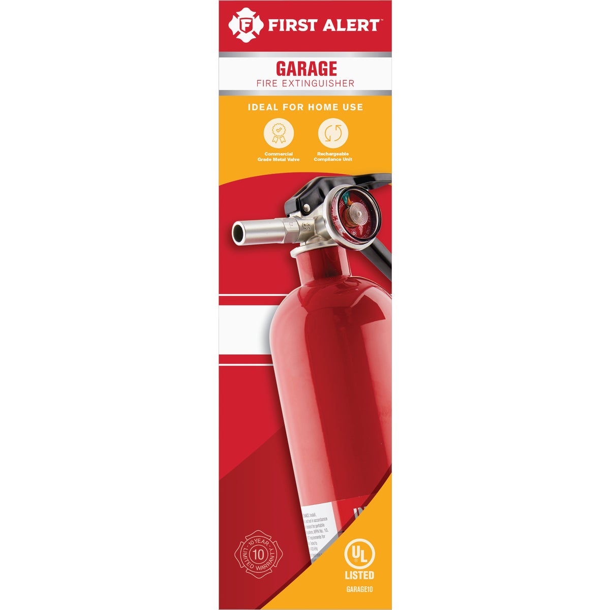 First Alert 10-B:C Rechargeable Garage Fire Extinguisher