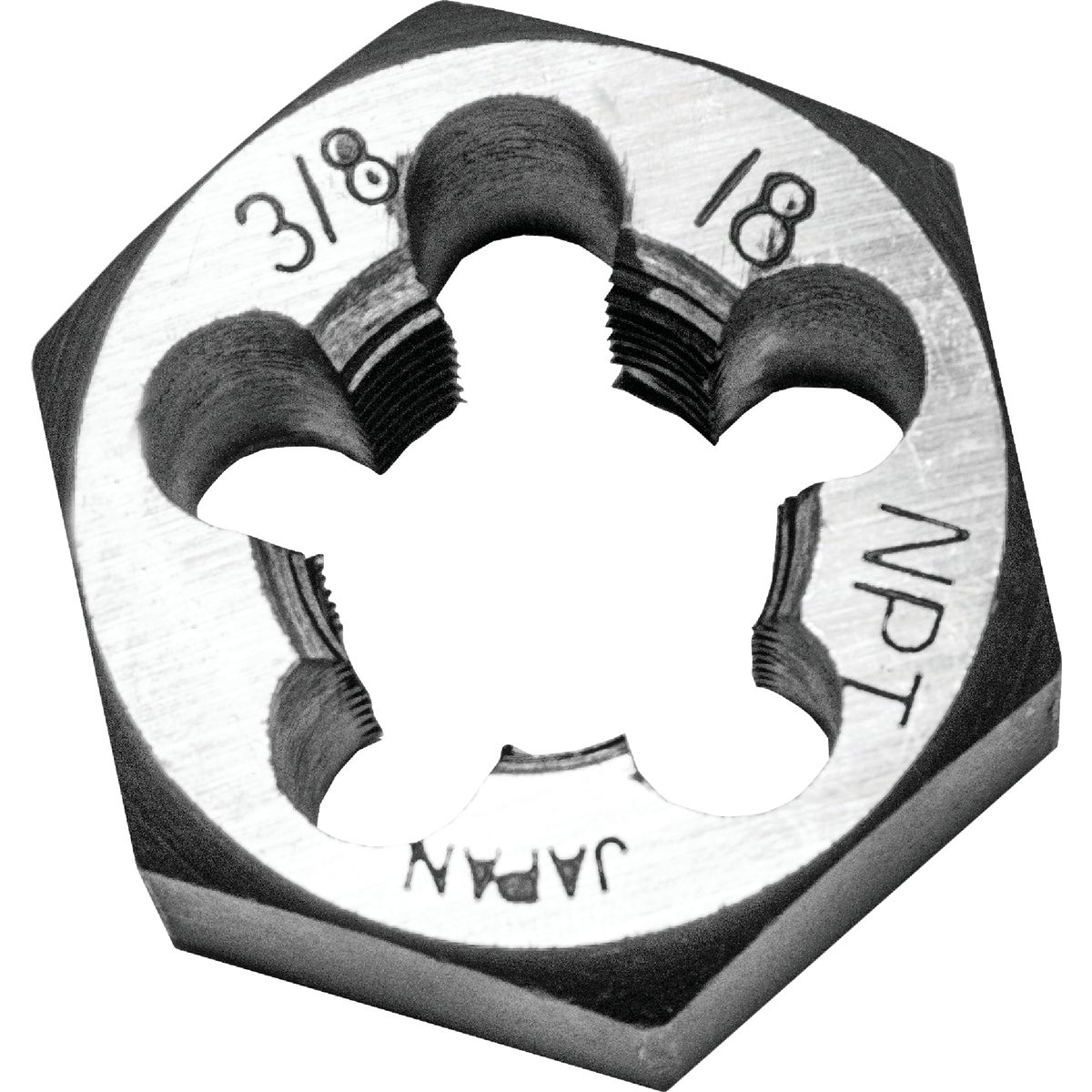 Century Drill & Tool 3/8-18 NPT 1 In. Across Flats Hexagon Pipe Die