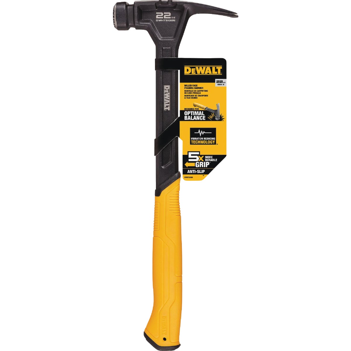 Stanley FatMax Anti-Vibe 22 Oz. Milled-Face Framing Hammer with Steel Handle