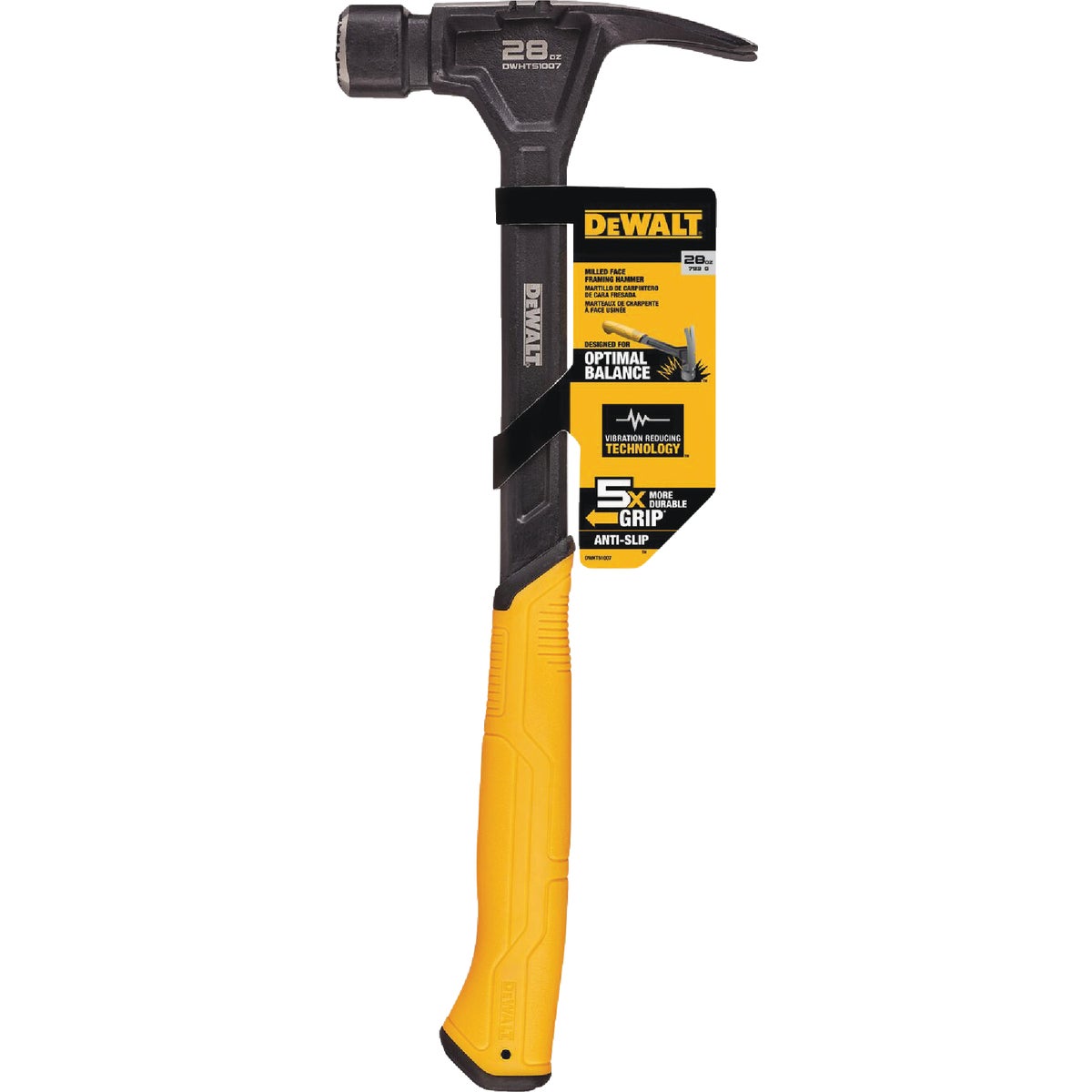 Stanley FatMax Anti-Vibe 28 Oz. Milled-Face Framing Hammer with Steel Handle