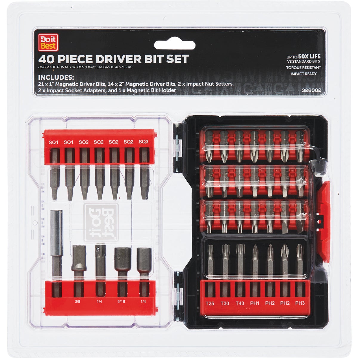 Do it Best 40-Piece Impact Screwdriver Bit Set