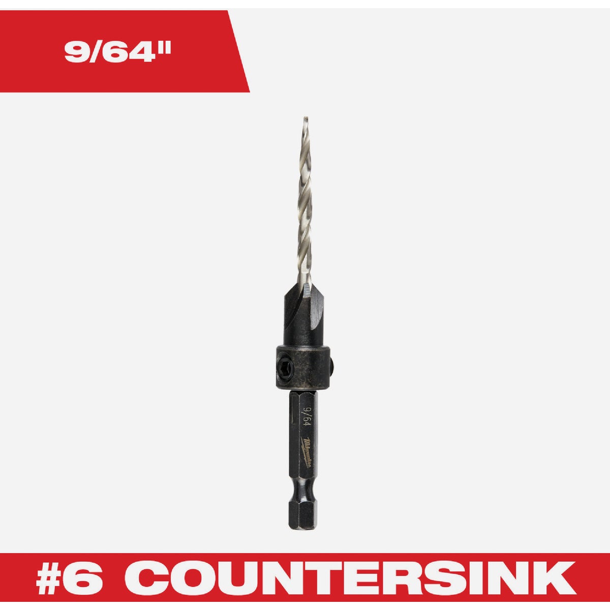 Milwaukee #6 - 9/64 In. High Speed Steel Countersink Bit