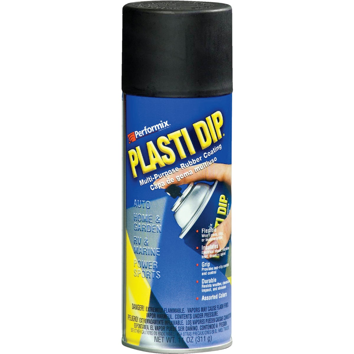 Performix Plasti Dip Black 11 Oz. Aerosol Rubber Coating Rubber Coating Spray Paint