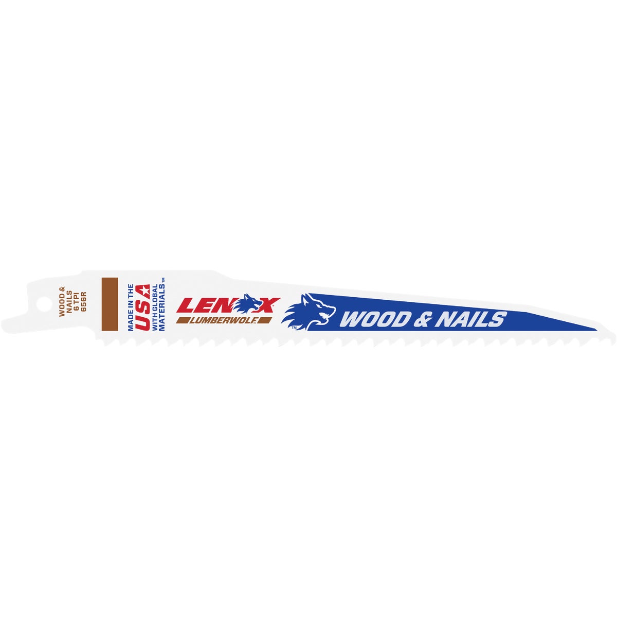 Lenox 6 In. 6 TPI Wood w/Nails Reciprocating Saw Blade