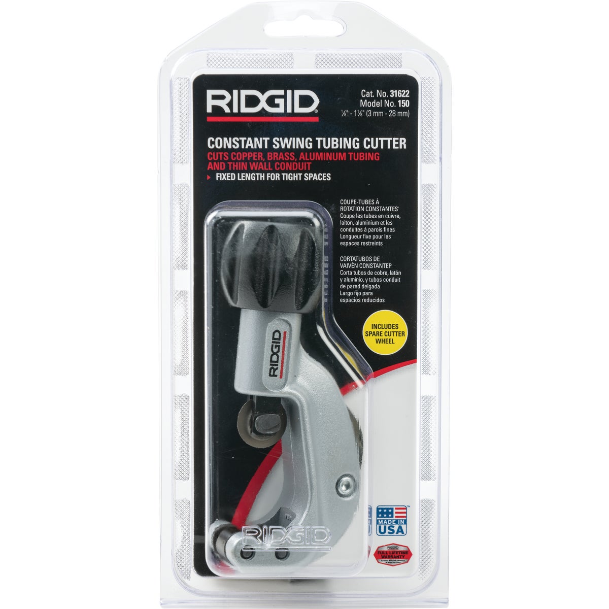 Ridgid 3/16 In. to 1-1/8 In. Copper or Brass Tubing Cutter