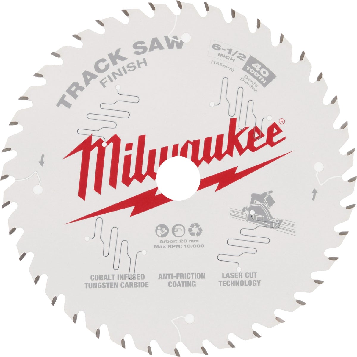 Milwaukee 6-1/2 In. 40T Finish Track Saw Blade