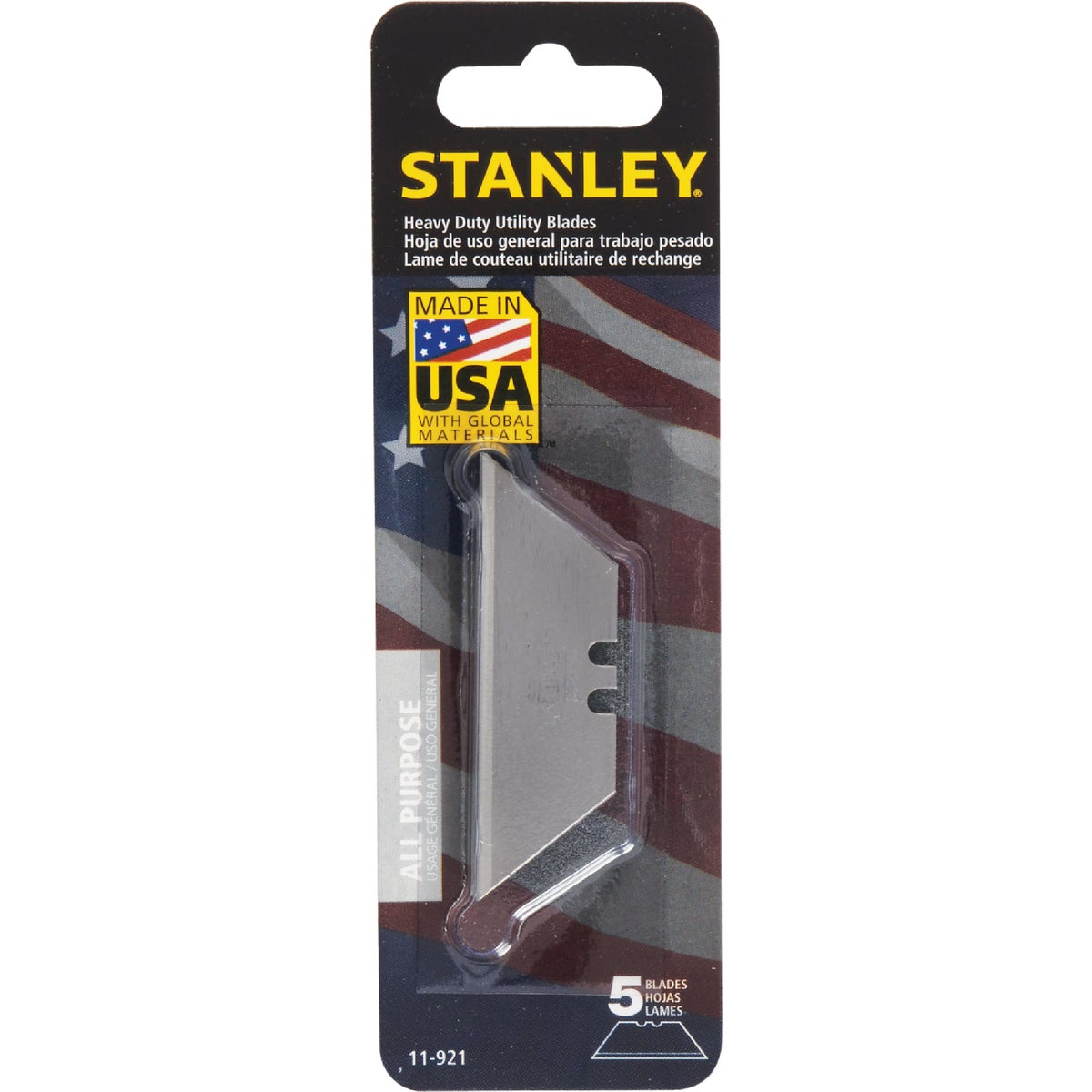 Stanley 2-Point Heavy-Duty 2-7/16 In. Utility Knife Blade (5-Pack)