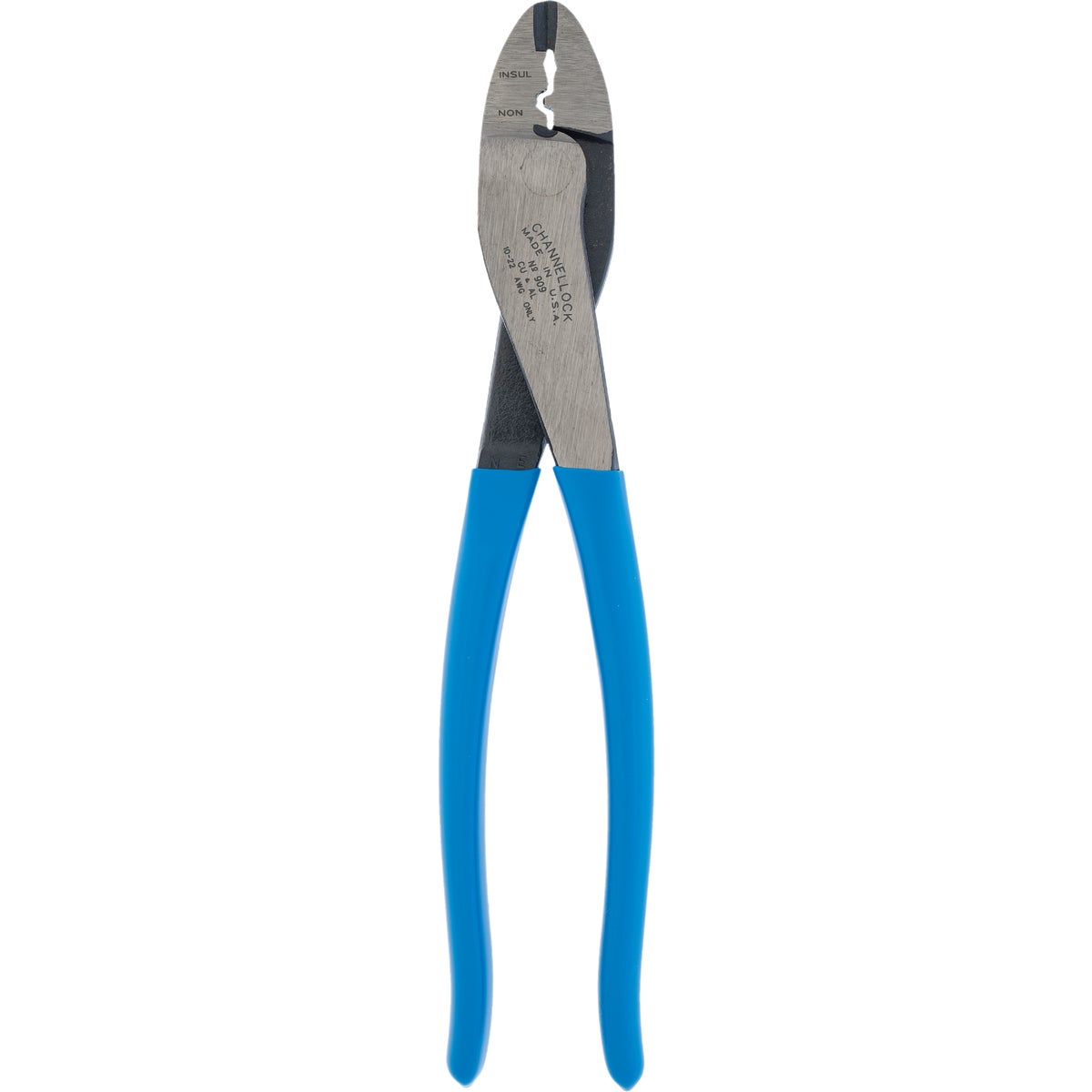 Channellock 9-1/2 In. Polished High-Carbon Drop-Forged Steel Crimp & Cut Plier