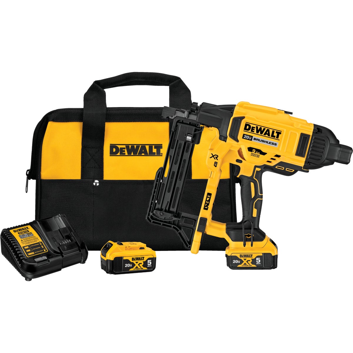 DEWALT 20 Volt MAX XR Lithium-Ion 9 Gauge Cordless Fencing Stapler Kit