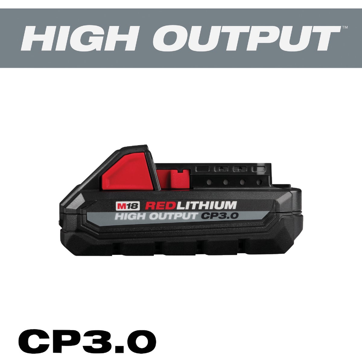 Milwaukee M18 REDLITHUM 18 Volt Lithium-Ion 3.0 Ah High Output CP3.0 Tool Battery
