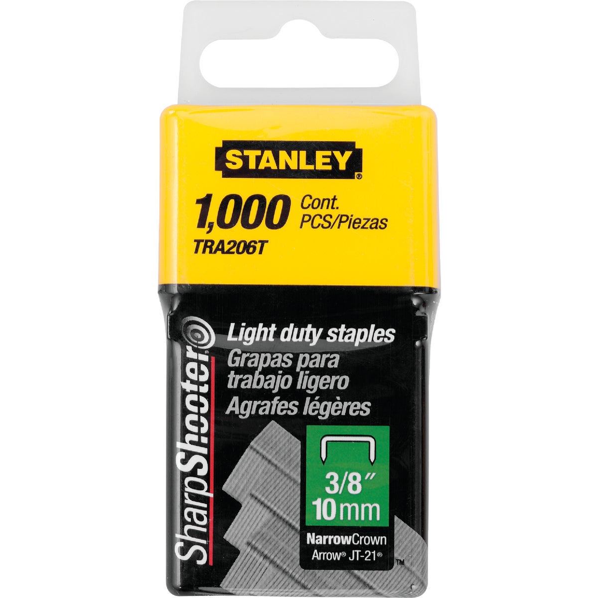 Stanley SharpShooter Light-Duty Narrow Crown Staple, 3/8 In. (1000-Pack)
