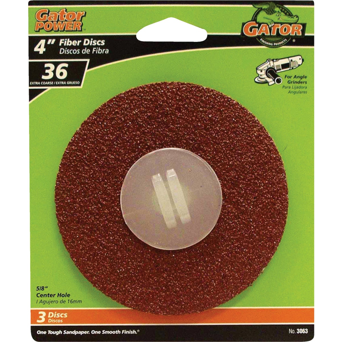 Gator 4 In. 36 Grit Fiber Disc (3-Pack)