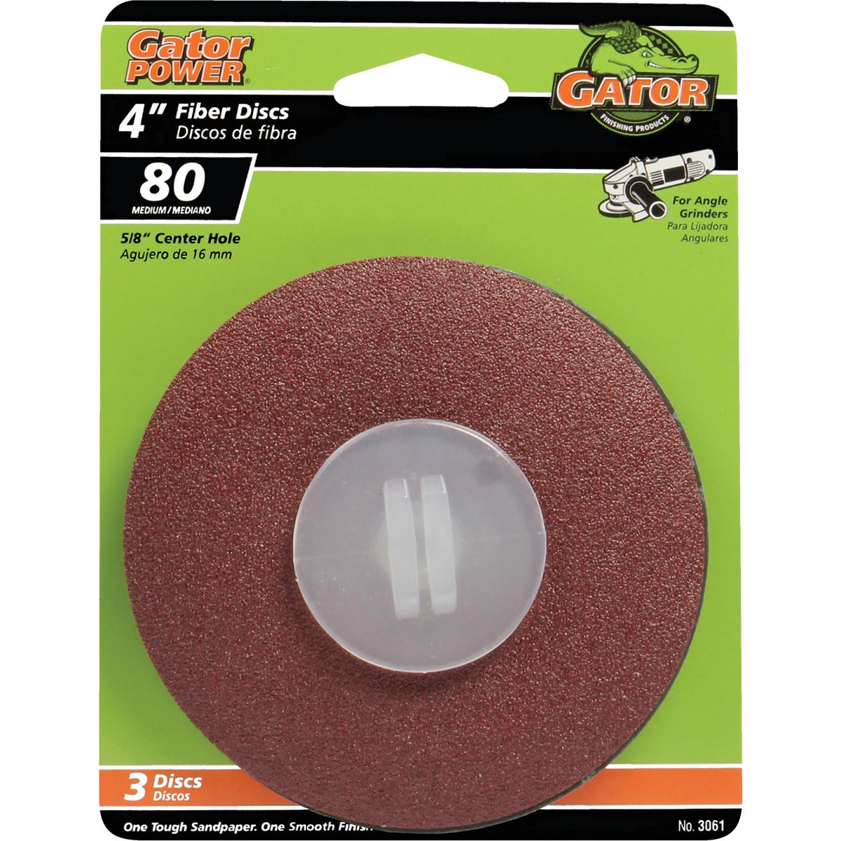 Gator 4 In. 80 Grit Fiber Disc (3-Pack)