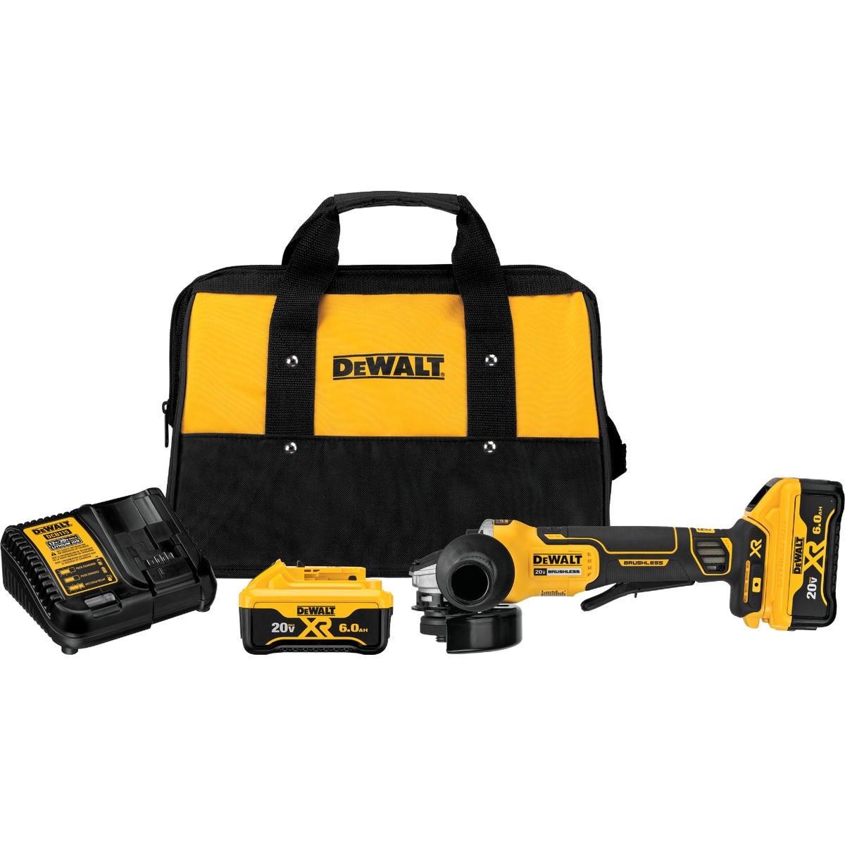 DEWALT 20V MAX XR Lithium-Ion 4-1/2 In. Brushless Paddle Switch Cordless Angle Grinder Kit w/Kickback Brake