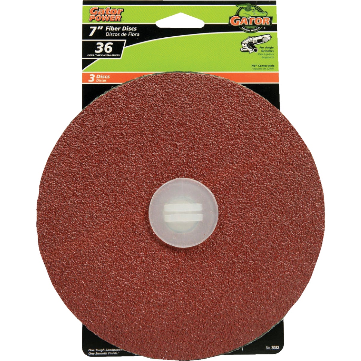 Gator 7 In. 36 Grit Fiber Disc (3-Pack)