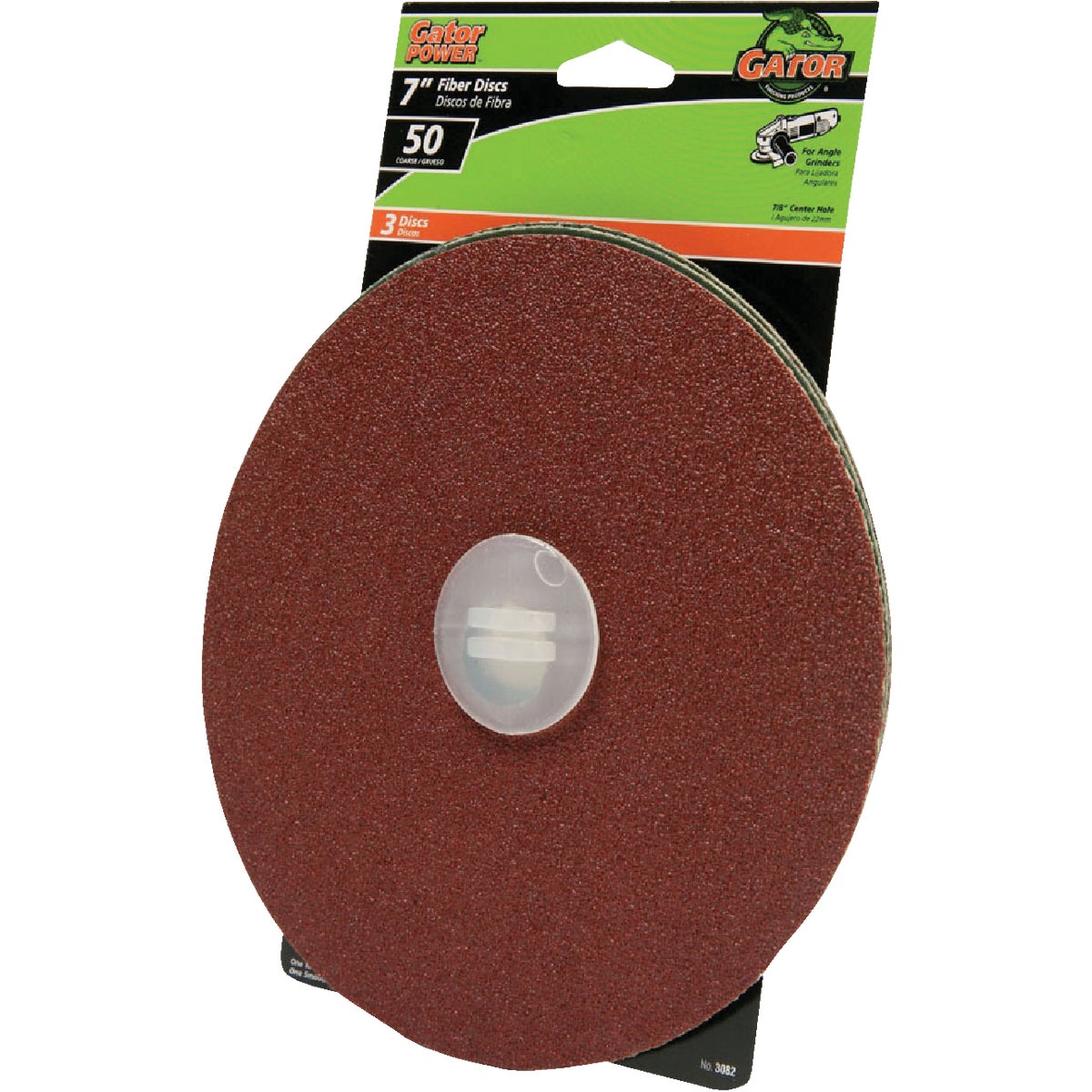 Gator 7 In. 50 Grit Fiber Disc (3-Pack)