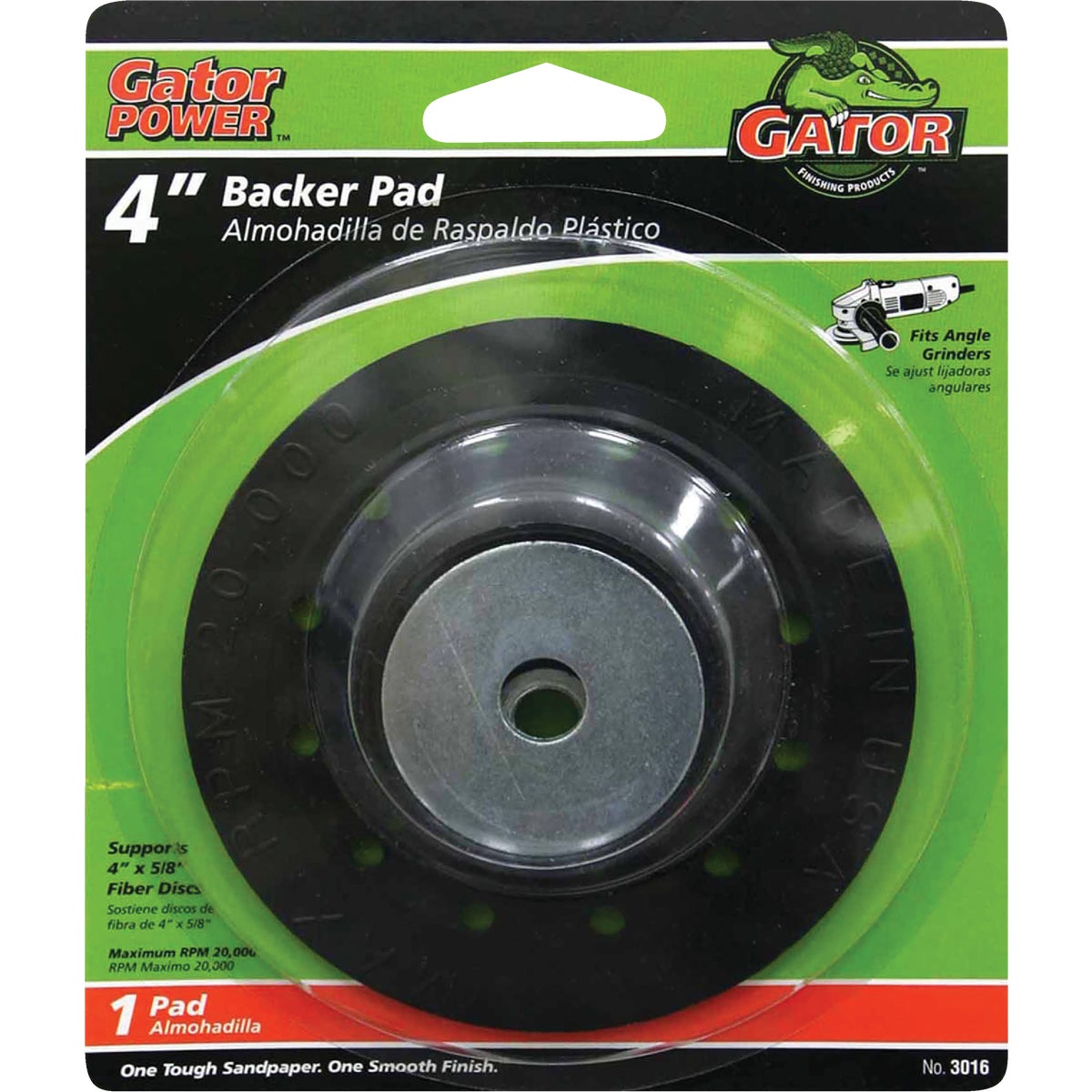 Gator 4 In. Power Angle Grinder Backing Pad