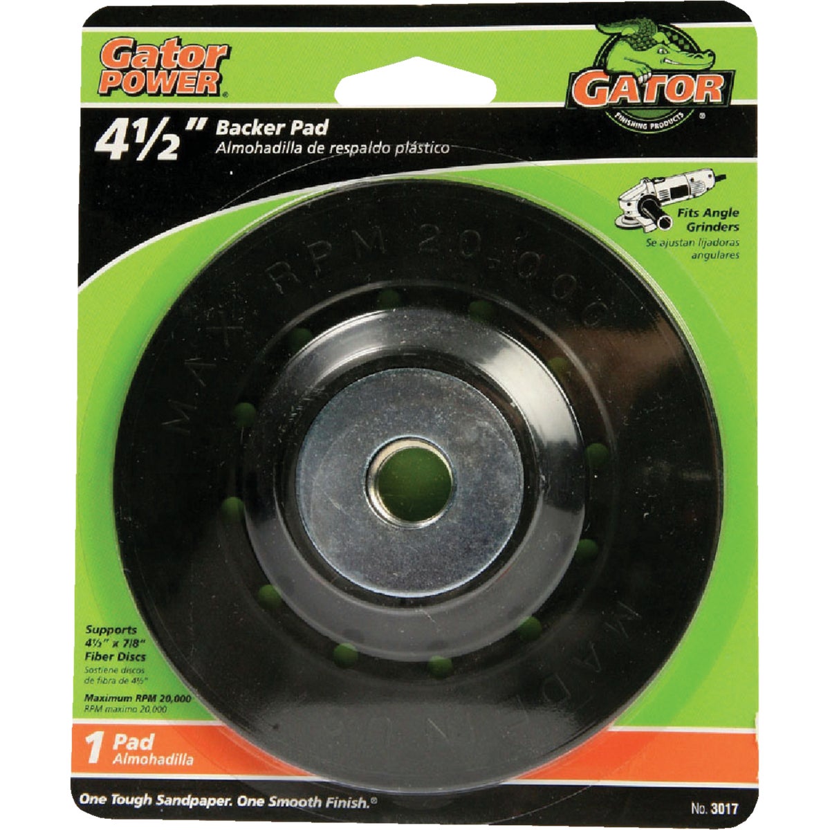 Gator 4-1/2 In. Power Angle Grinder Backing Pad