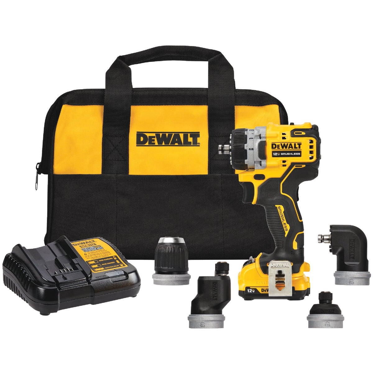 DEWALT XTREME 12V MAX Brushless 3/8 In. 5-In-1 Cordless Drill/Driver Kit with 2.0 Ah Battery & Charger