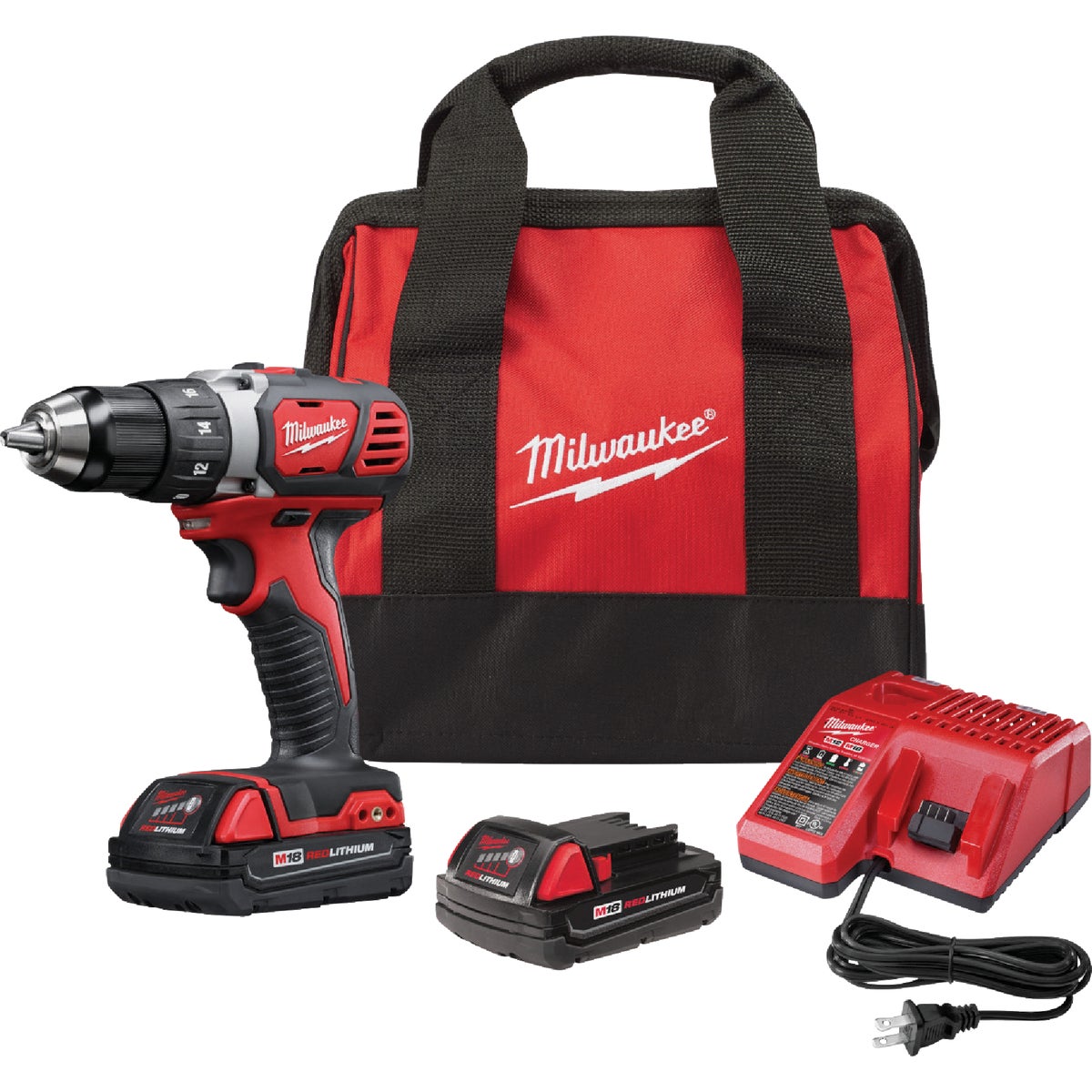 Milwaukee M18 1/2 In. Compact Cordless Drill Kit