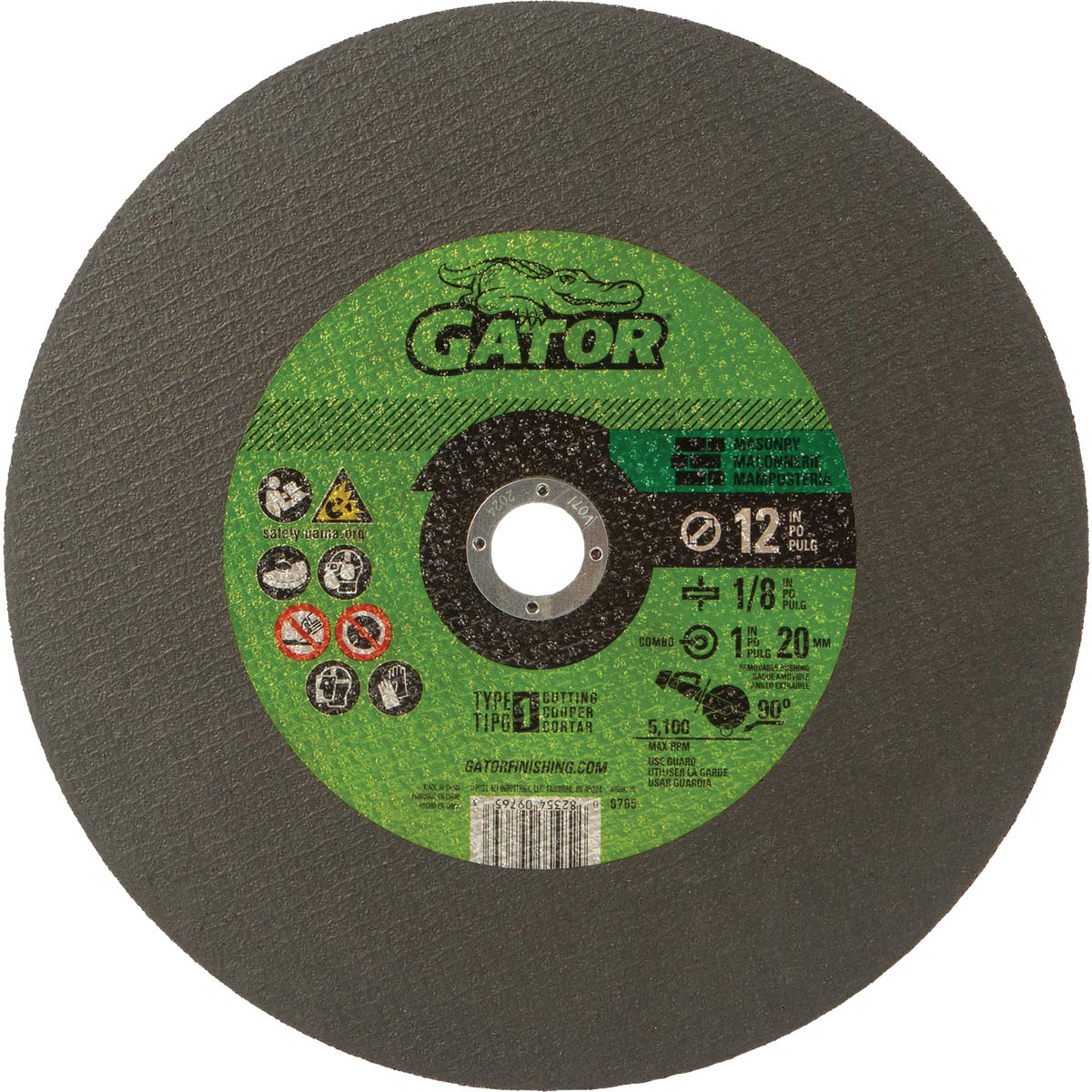 Gator 12 In. x 1/8 In. x 1 In. Masonry Cut-Off Wheel