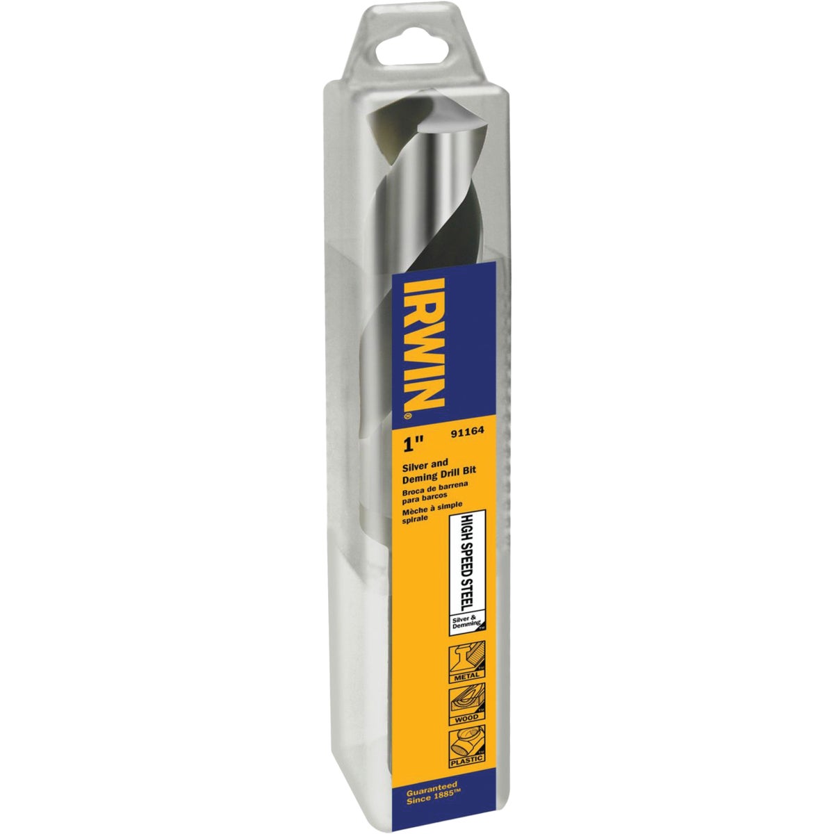 Irwin 1 In. Black Oxide Silver & Deming Drill Bit