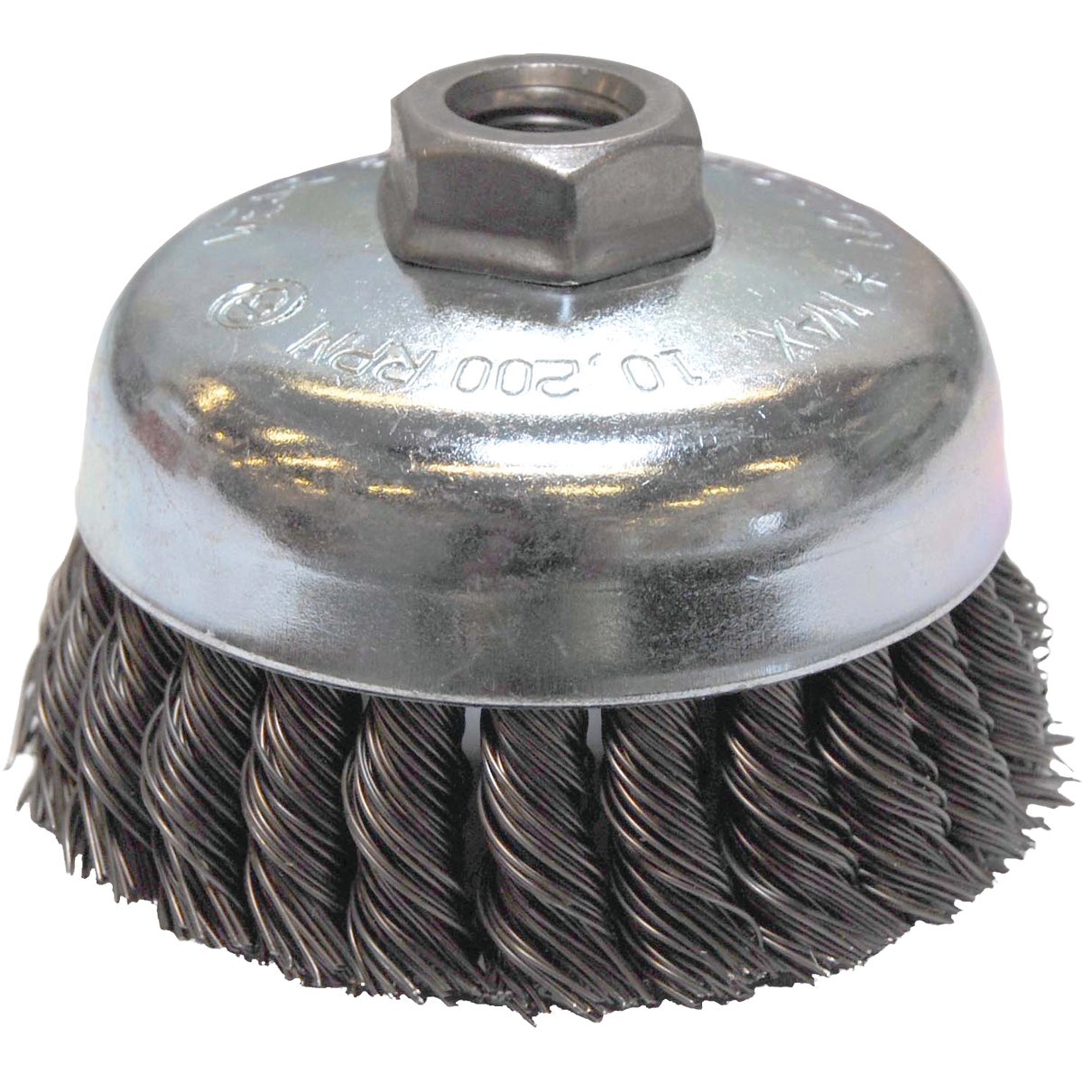 Weiler Vortec 4 In. Knotted 0.02 In. Angle Grinder Wire Brush