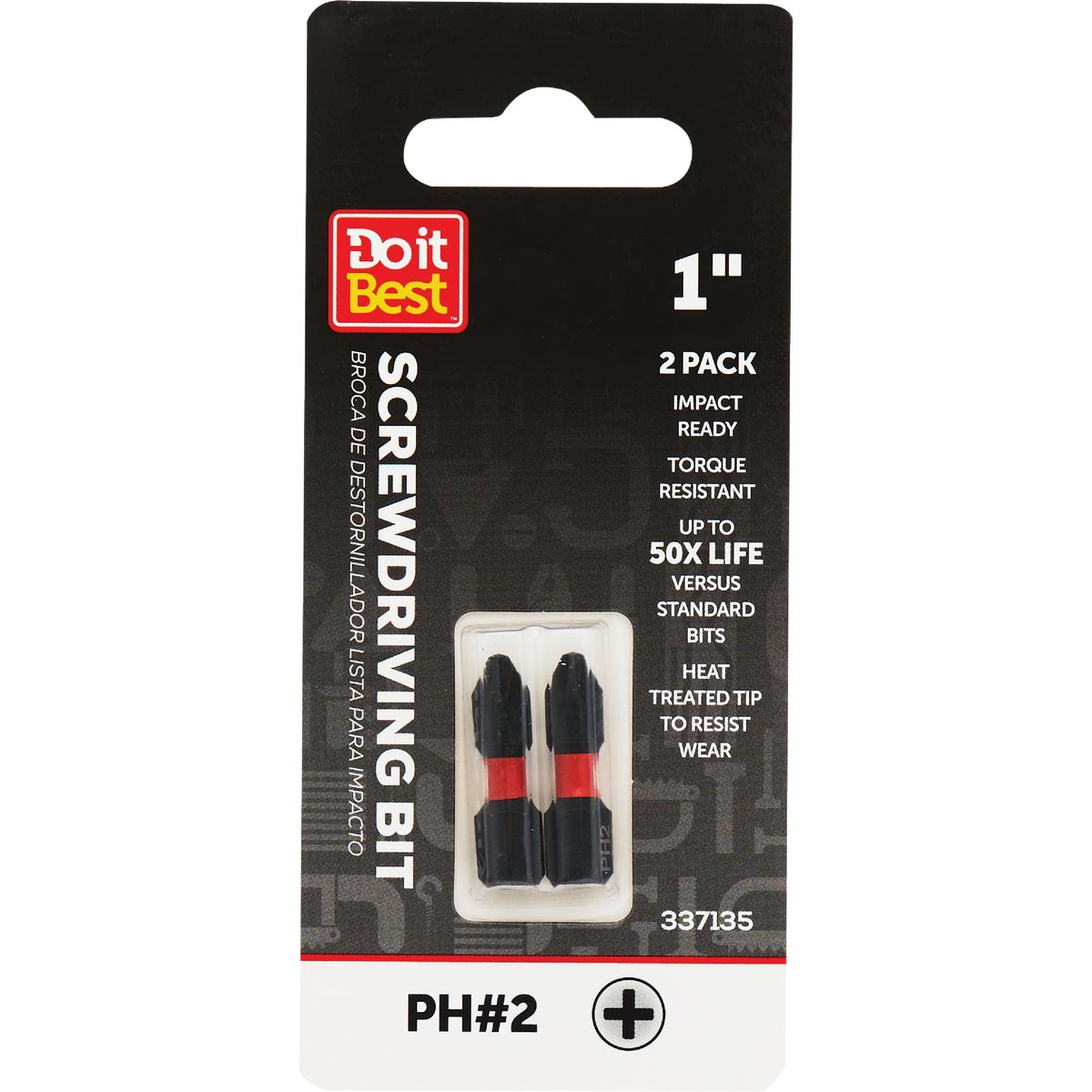 Do it Best 1 In. Phillips #2 Impact Ready Screwdriver Bit (2-Pack)